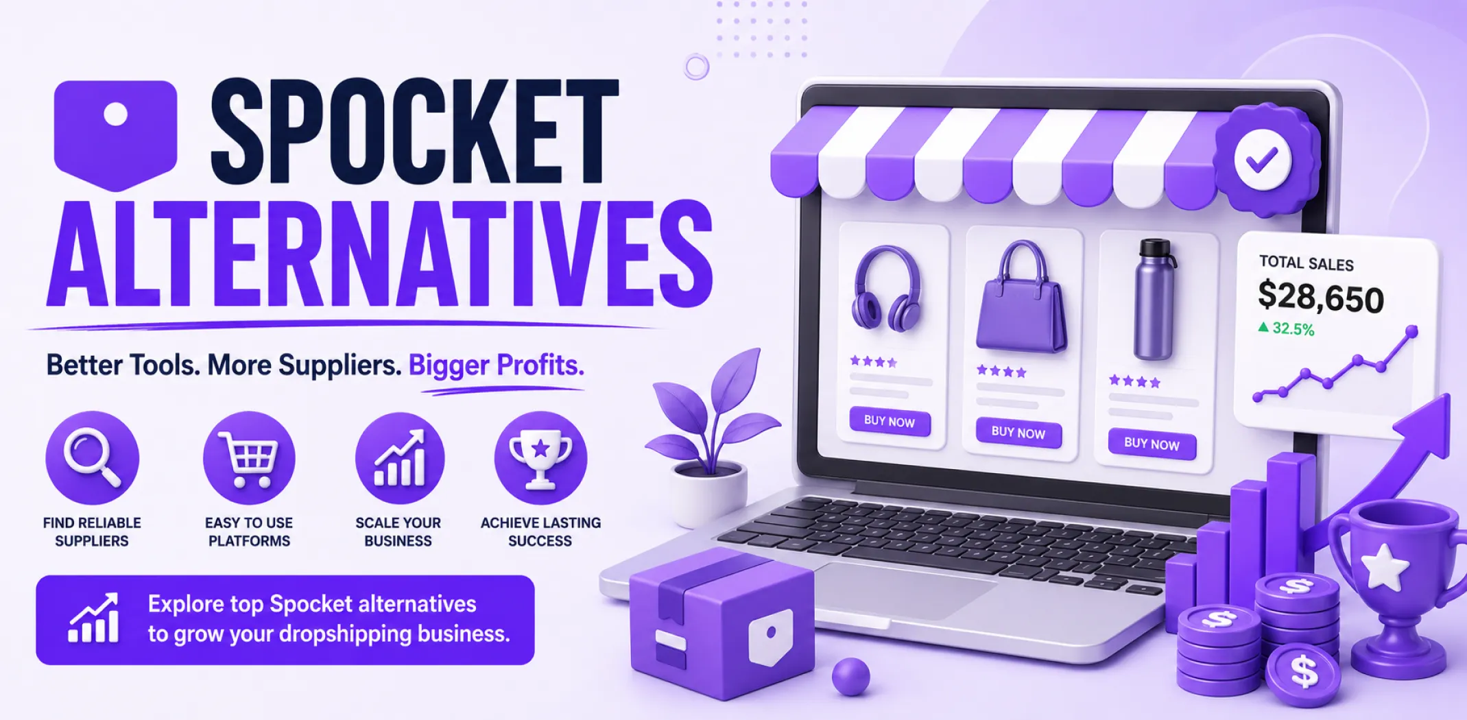 Featured image for an article about Spocket alternatives