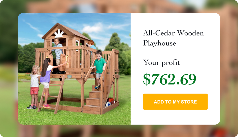 All-Cedar Wooden Playhouse
