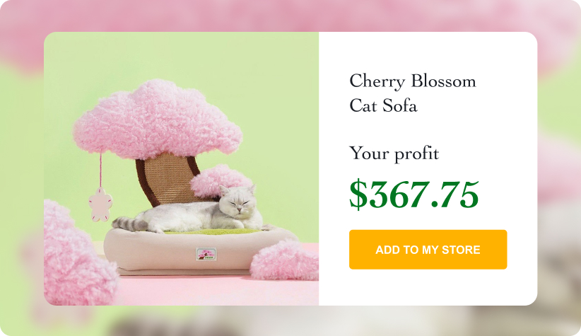 Cherry Blossom Cat Sofa