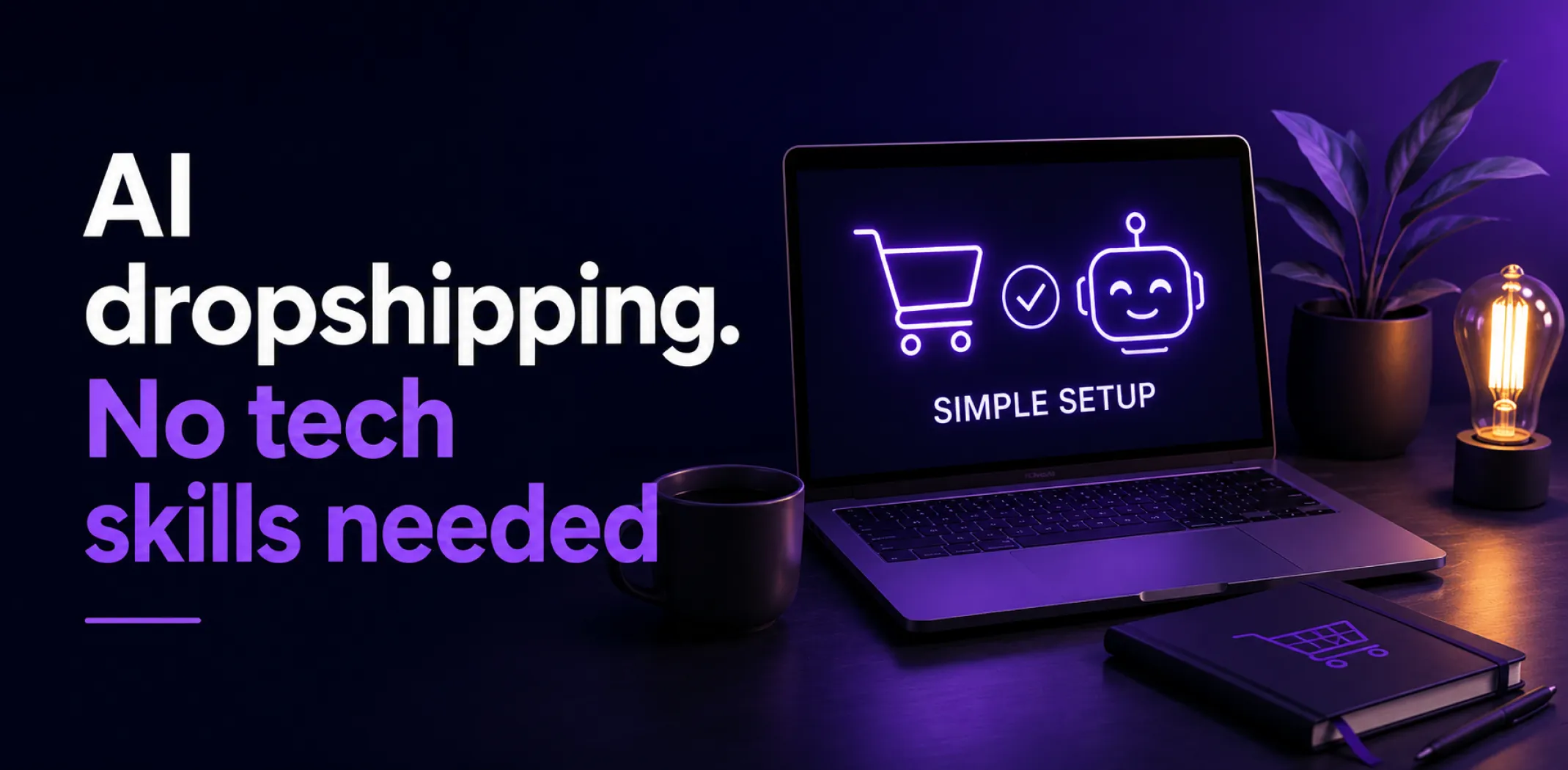 Featured image for an article about AI dropshipping that doesn't require any tech skills