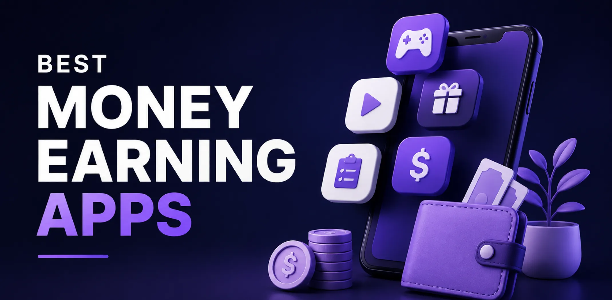 Main and featured image for the best money earning apps 2026 article