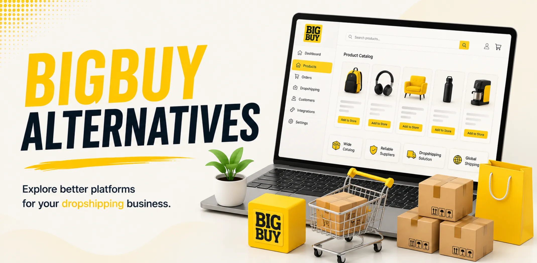 Featured image for an article about the BigBuy alternatives