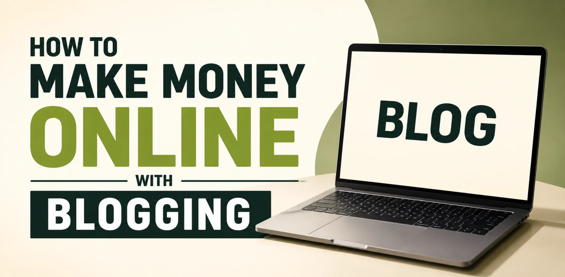 Featured image for an article about how to make money online with blogging