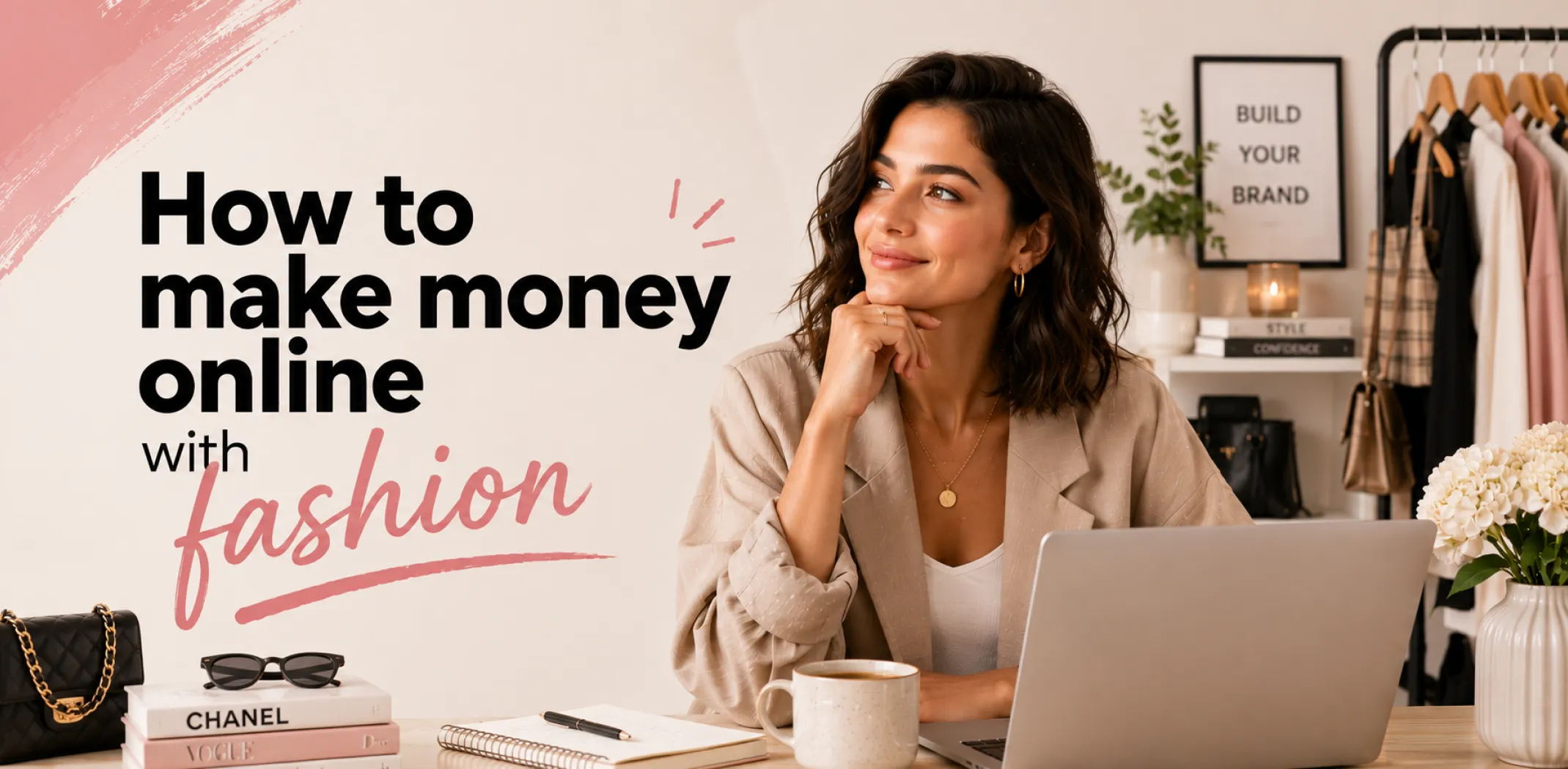 Featured image for an article about how to make money online with fashion