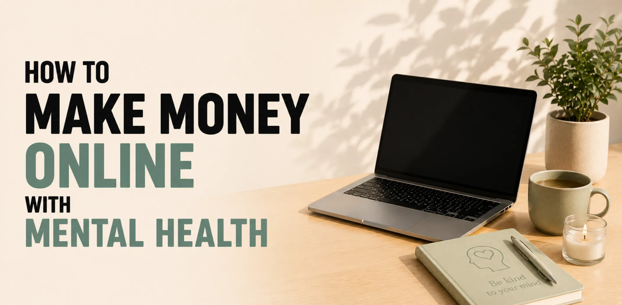 Featured image for an article about how to make money online with mental health