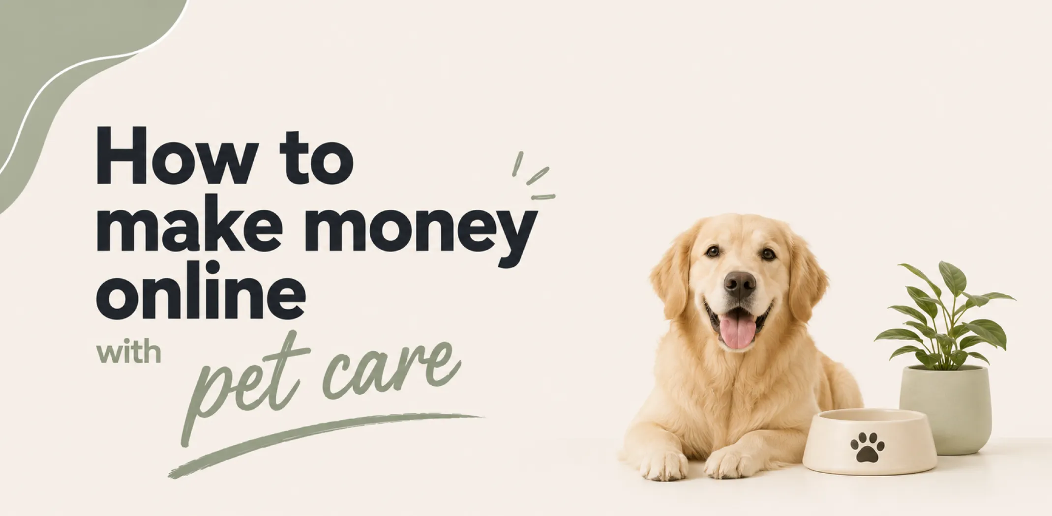 Featured image for an article about how to make money online with pet care products