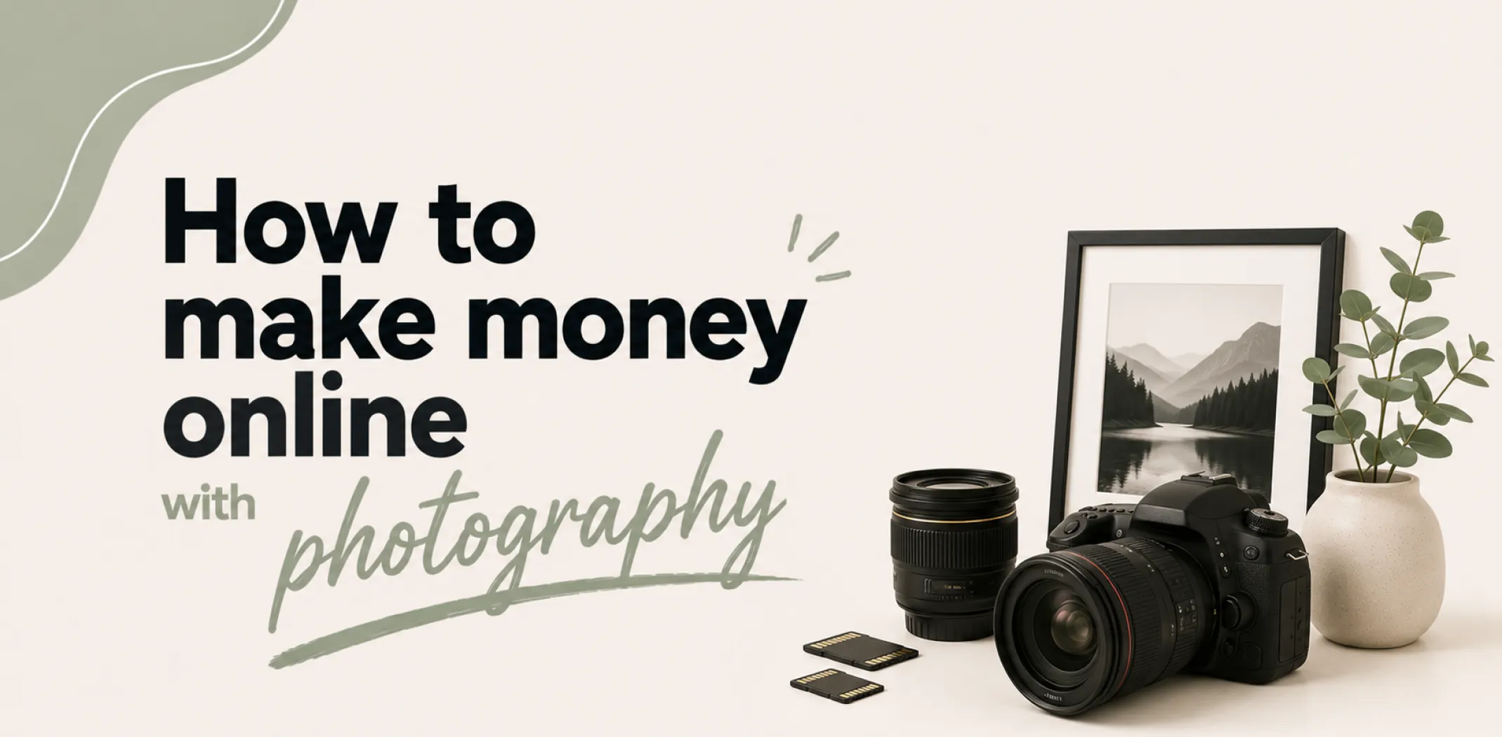 Featured image for an article about how to make money online with photography