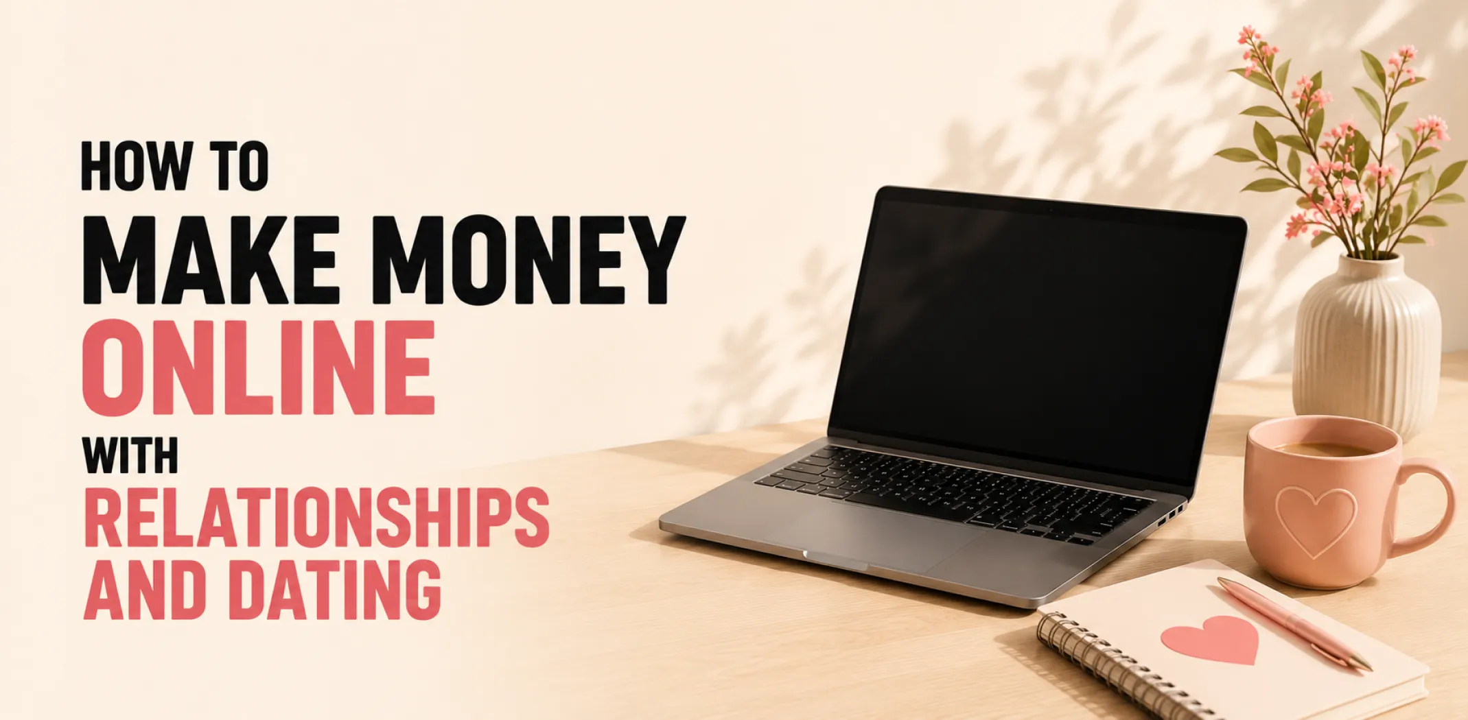 Featured image for an article about how to make money online with relationships and dating