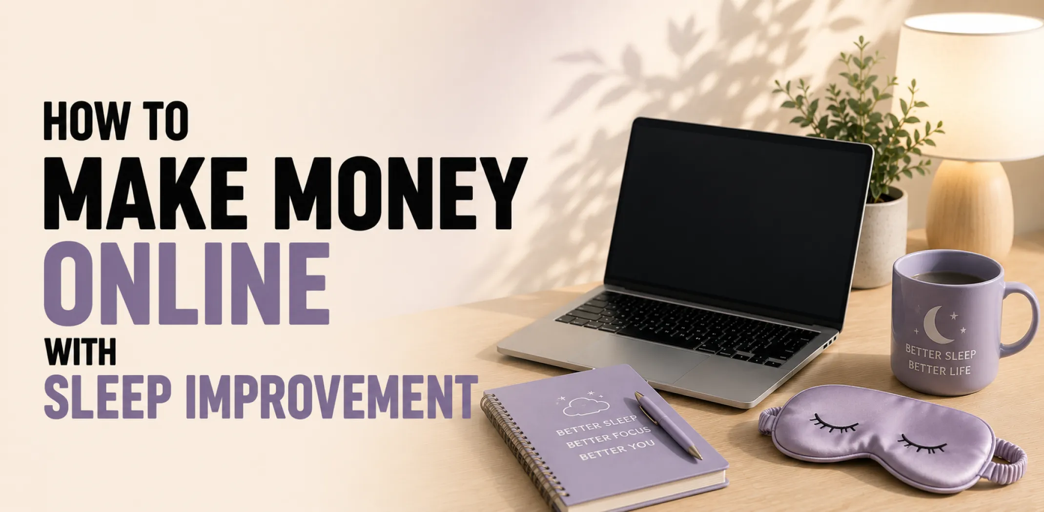 Featured image for an article about how to make money online with sleep improvement