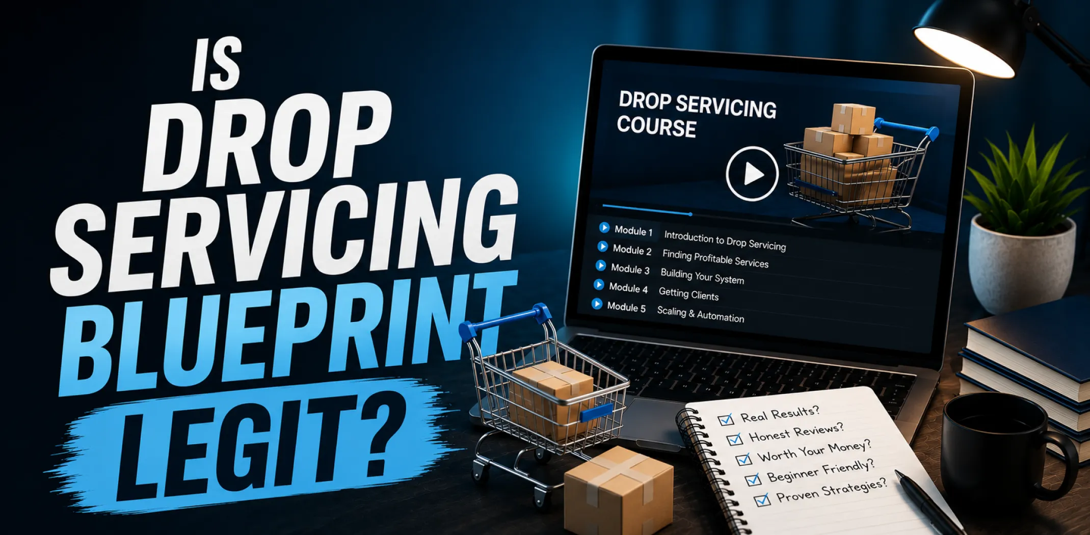 Featured image for an article answering the question "is Drop Servicing Blueprint legit?"