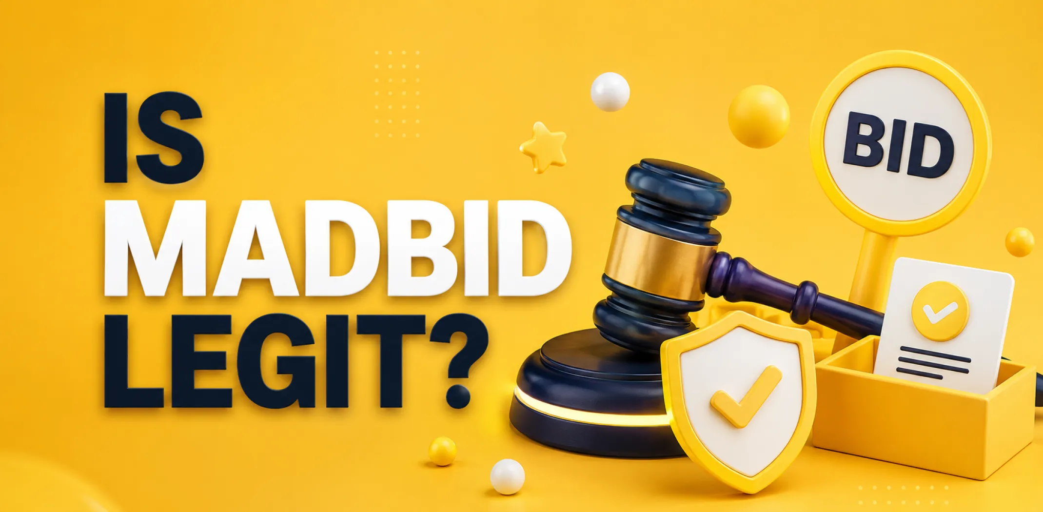 Featured image for an article answering the question "is MadBid legit?"