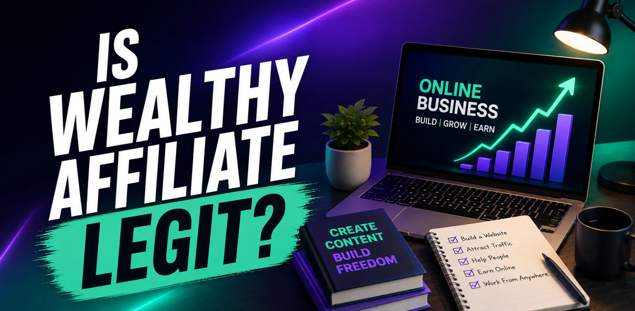 Featured image for an article answering the question "is Wealthy Affiliate legit?"