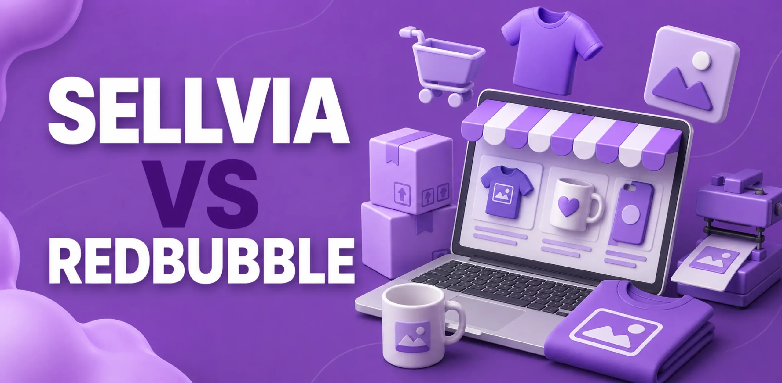 Featured image for a competitive breakdown of Sellvia vs Redbubble