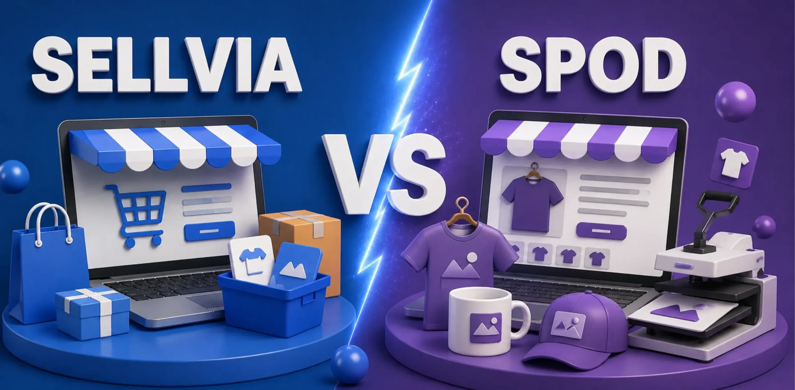 Featured image for a competitive breakdown of Sellvia vs SPOD