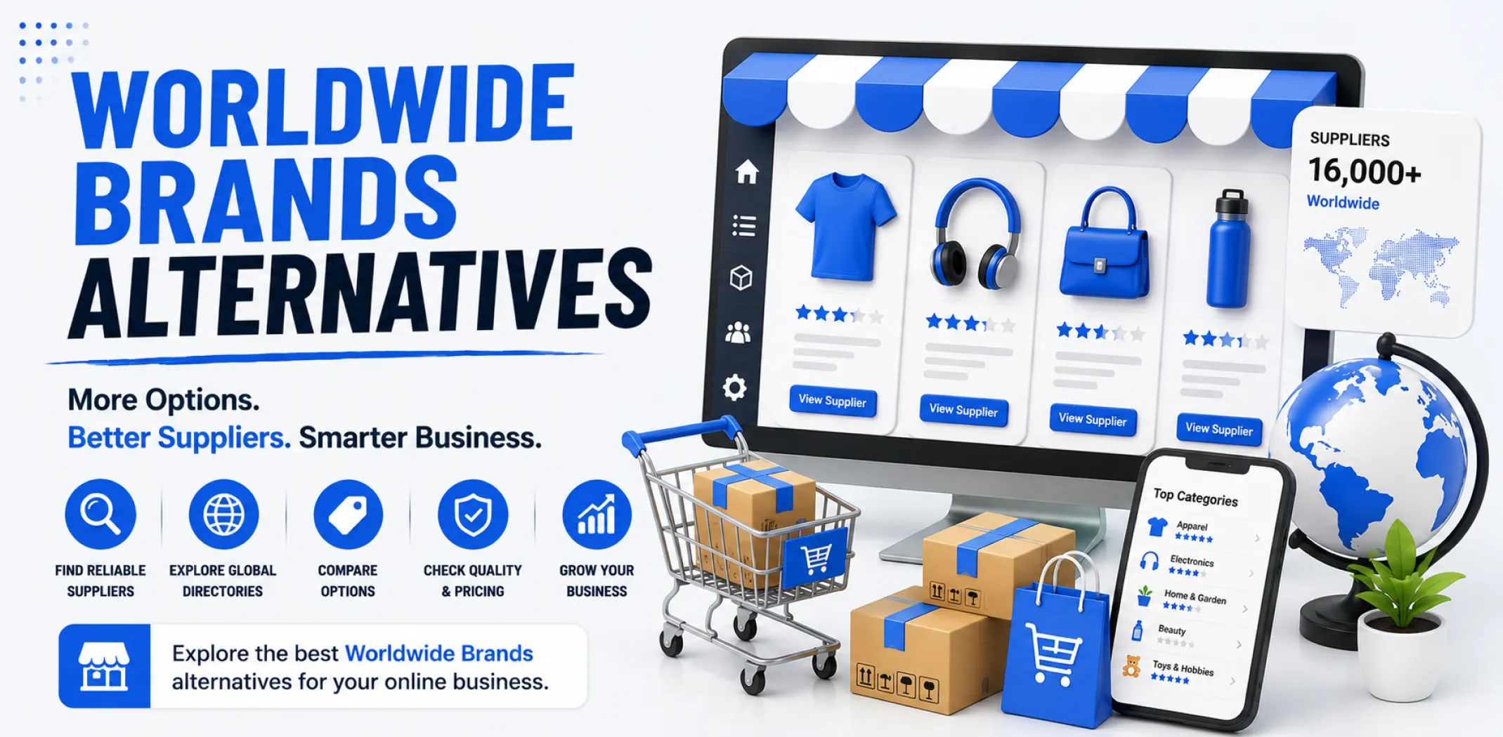 Featured image for an article about the Worldwide Brands alternatives