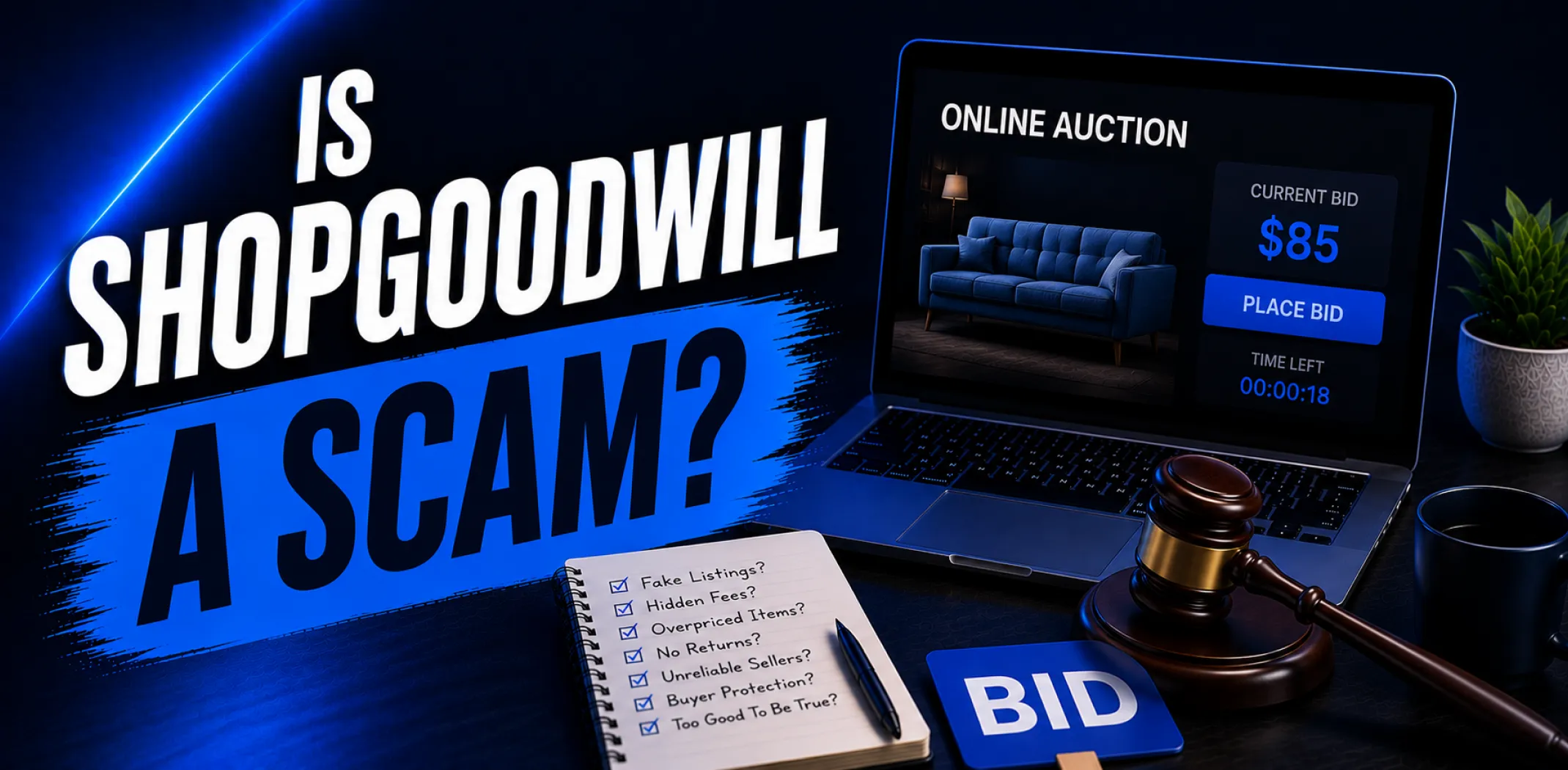 Featured image for an article answering the question "is ShopGoodwill a scam?"
