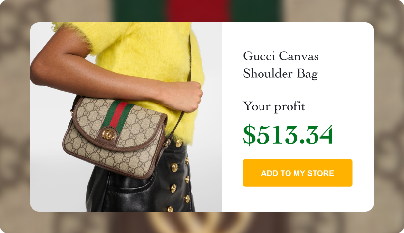 Gucci Canvas Shoulder Bag