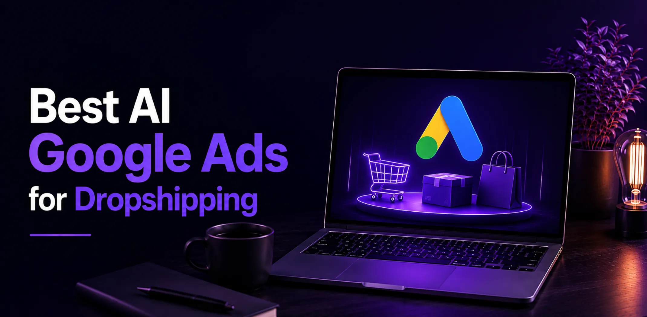 Featured image for an article about the best AI Google Ads for dropshipping
