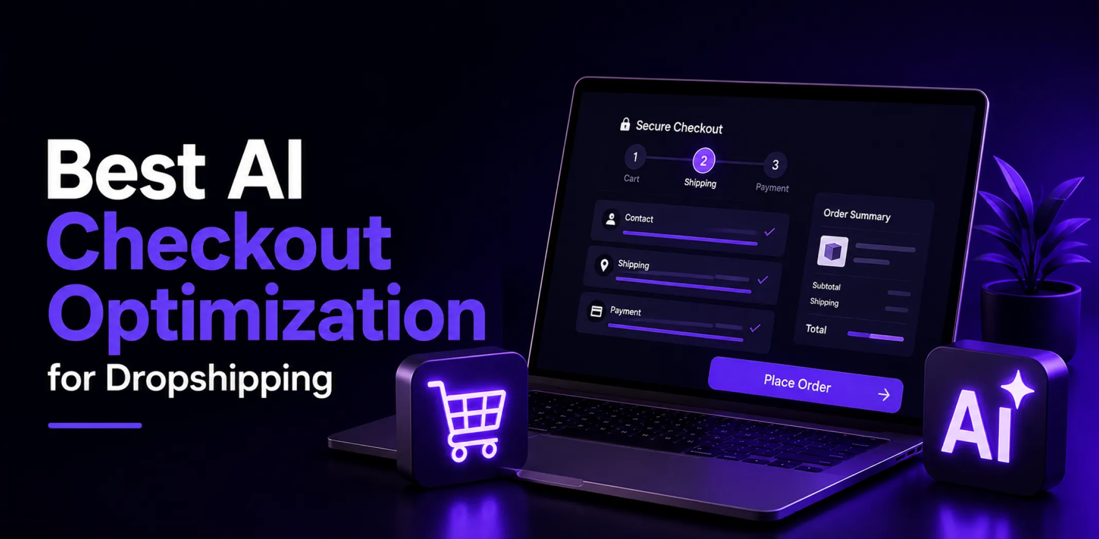 Featured image for an article about the best AI checkout optimization for dropshipping