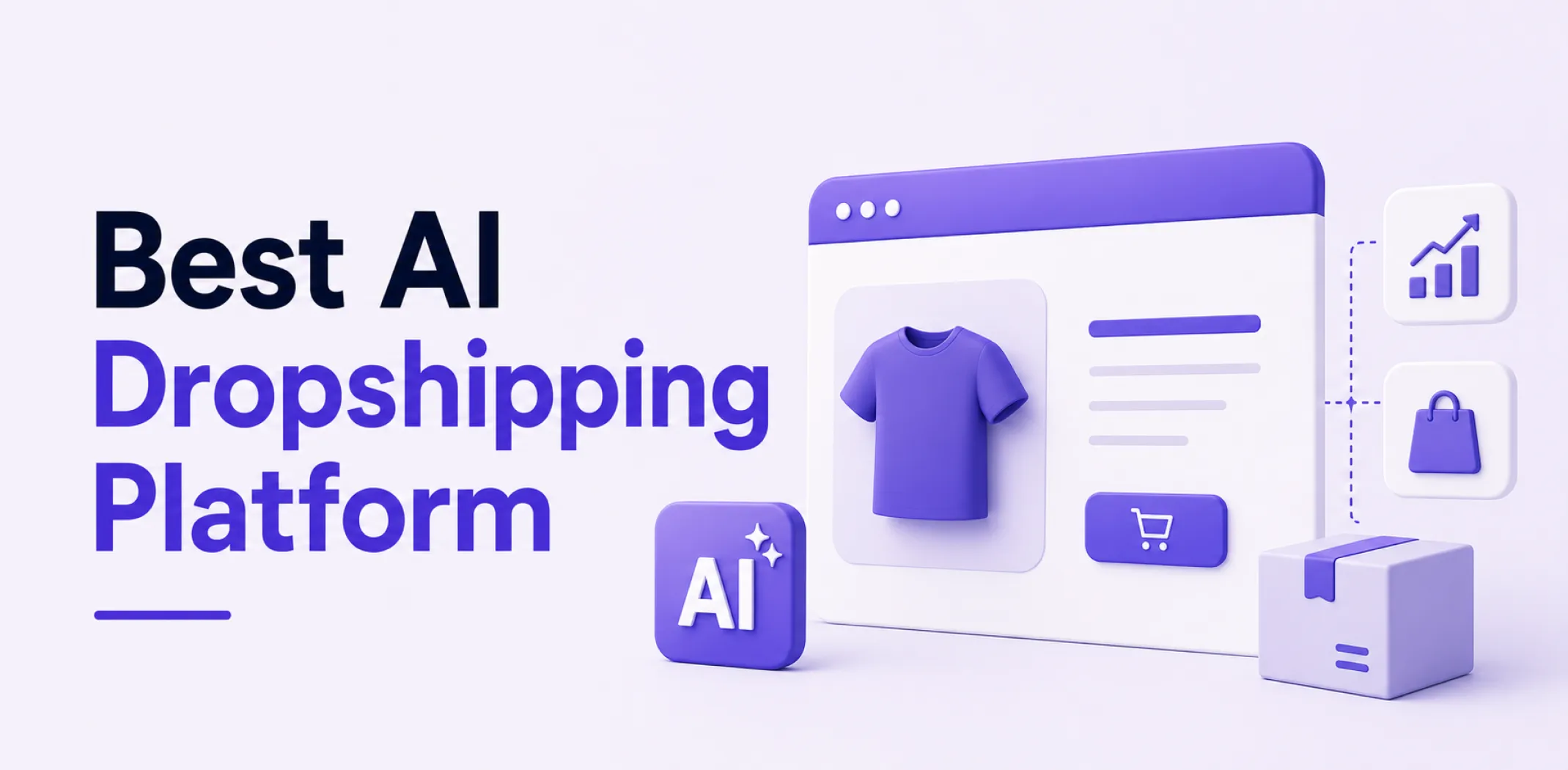 Featured image for an article about the best AI dropshipping platform