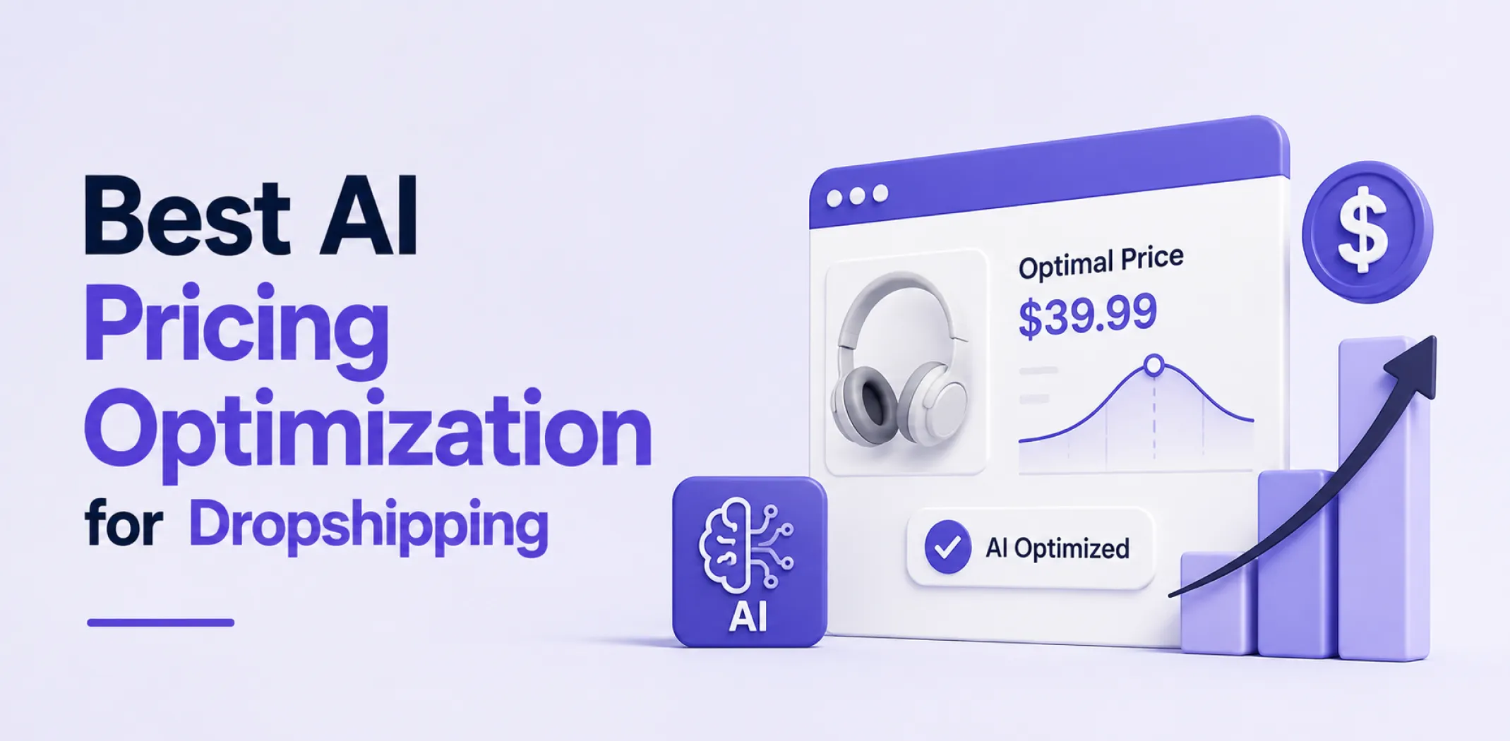 Featured image for an article about the best AI pricing optimization tools for dropshipping