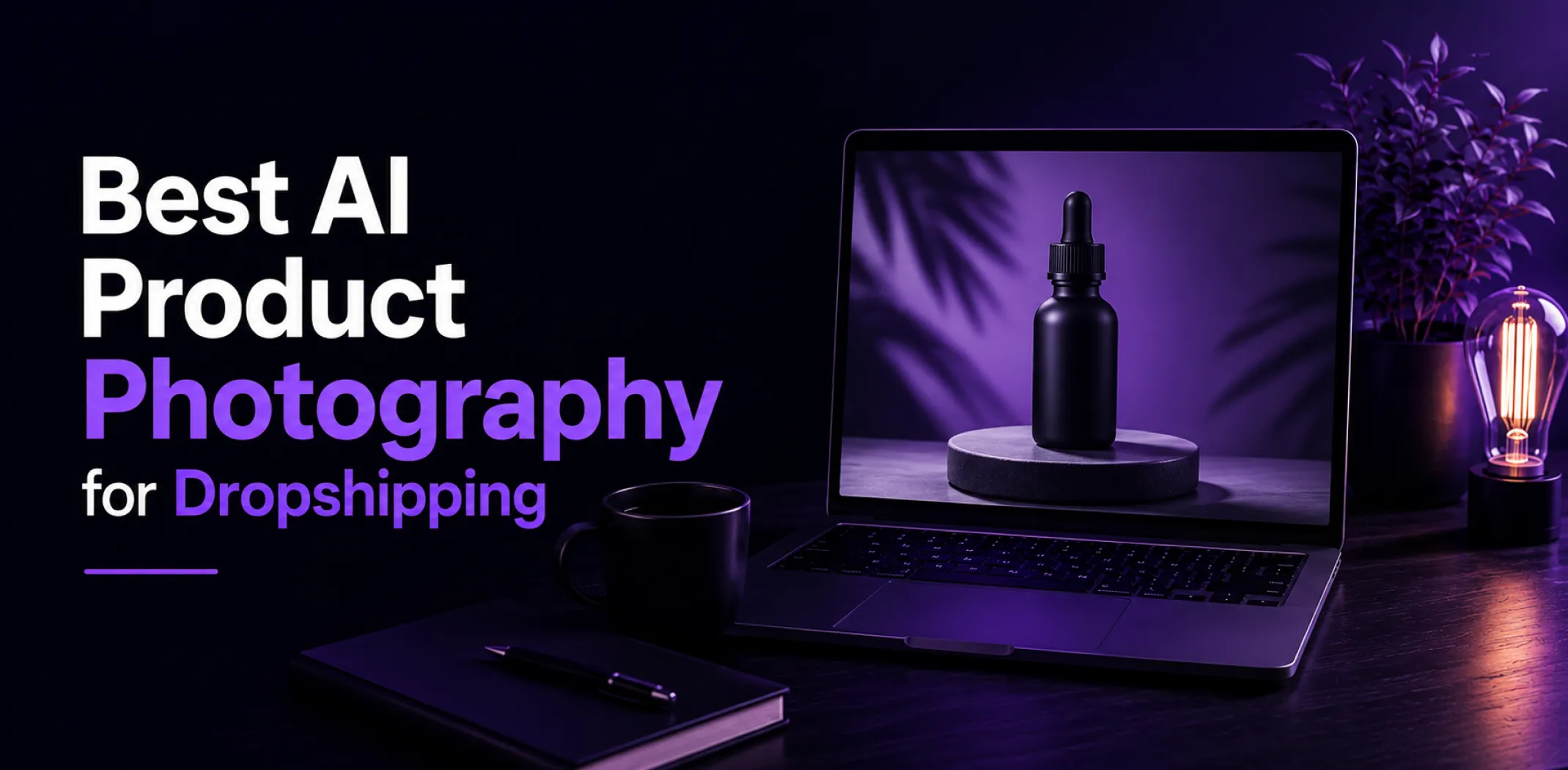 Featured image for an article about the best AI product photography for dropshipping