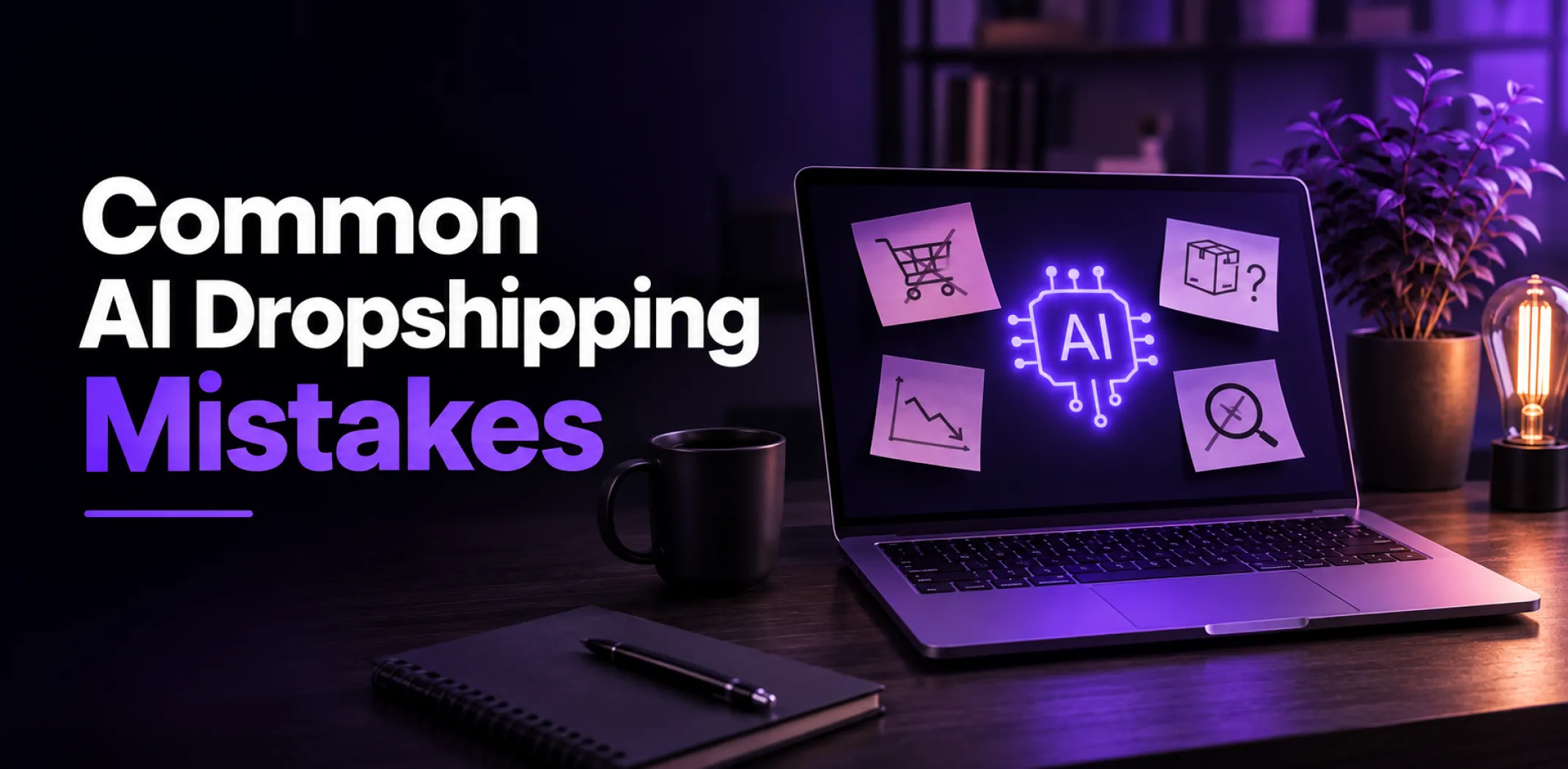 Featured image for an article about common AI dropshiping mistakes