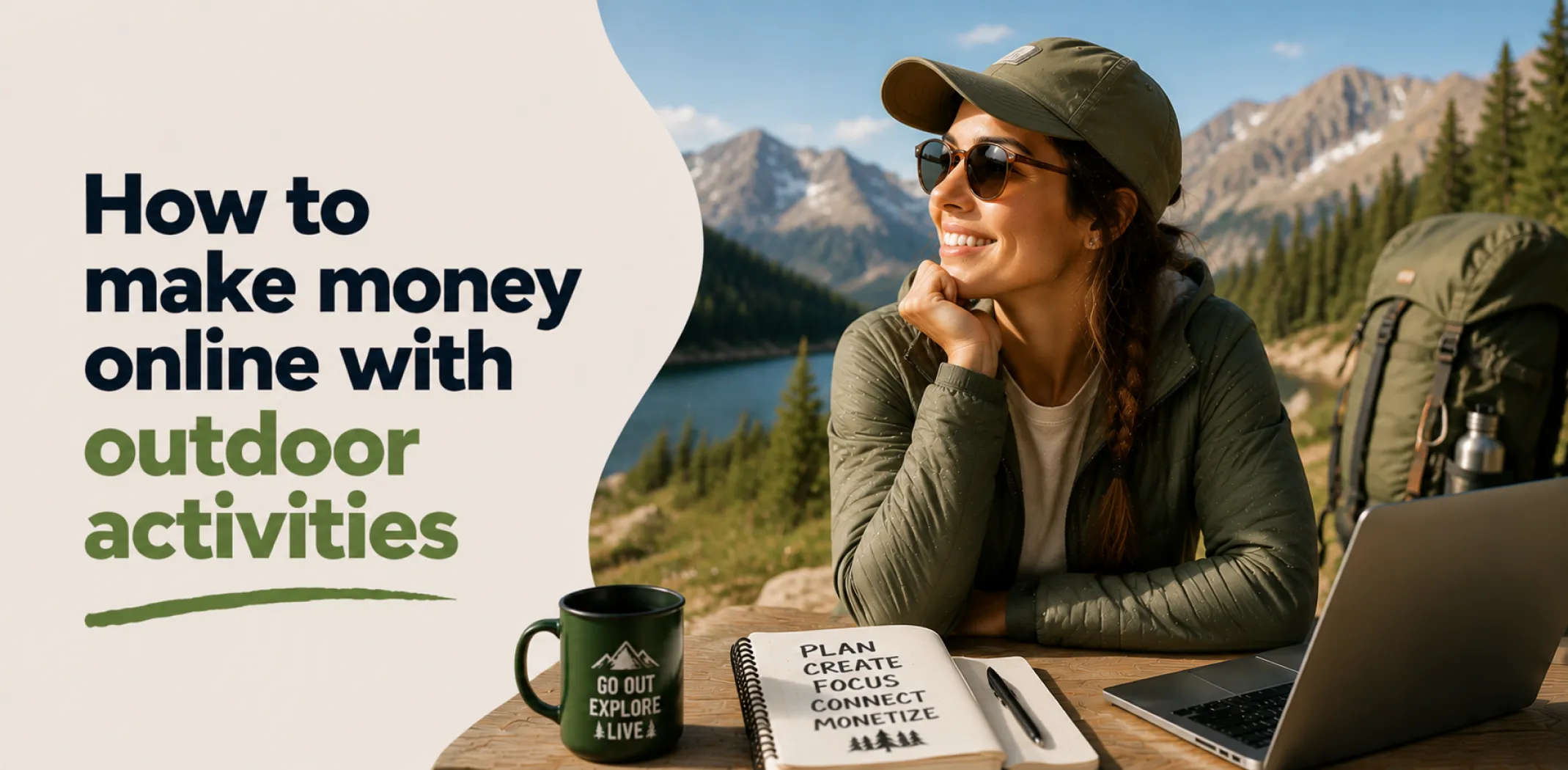 Featured image for an article about how to make money online with outdoor activities