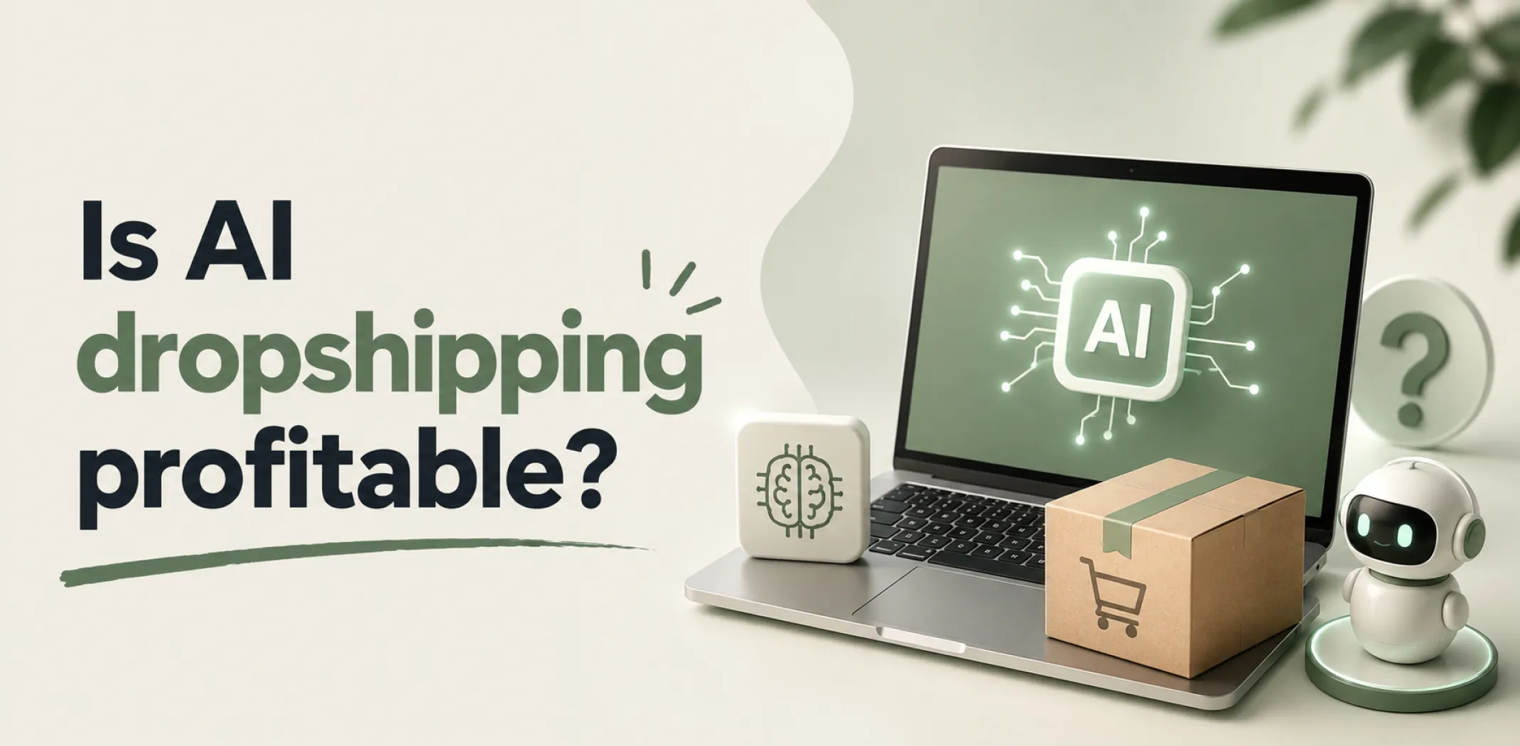 Featured image for an article revealing whether AI dropshipping is profitable