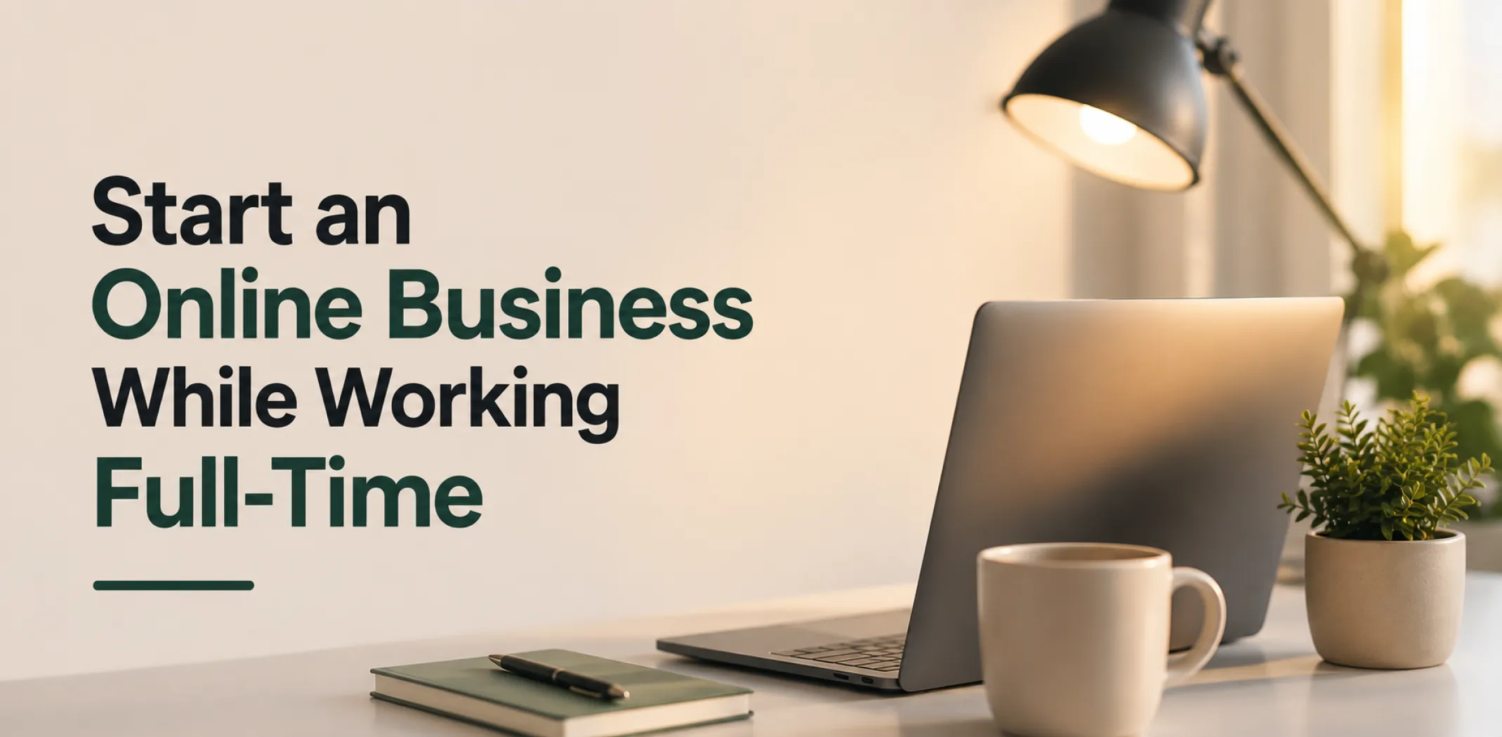 Featured image for an article about starting an online business while working full-time