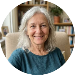a retired clerk working part time from home