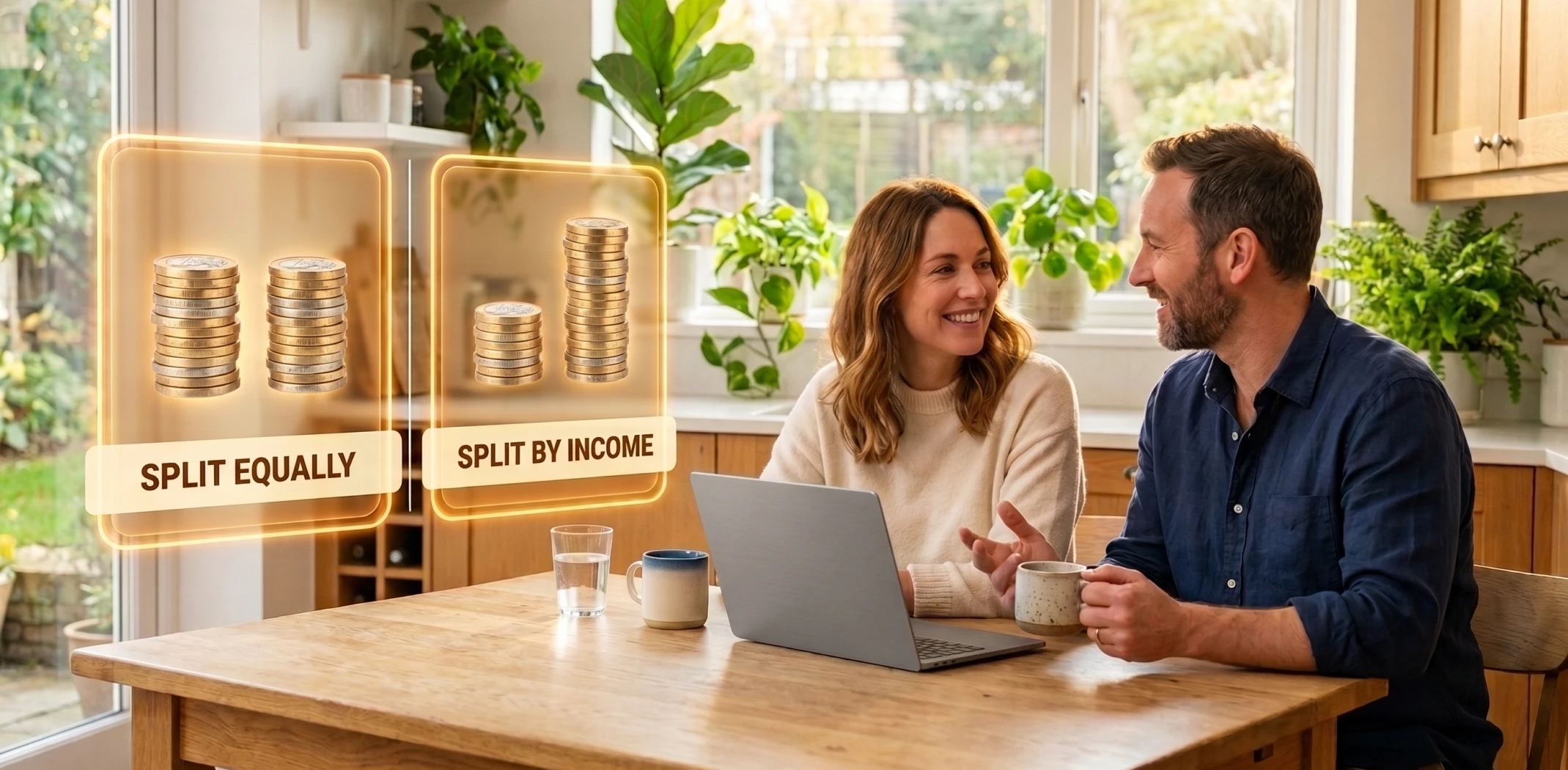 what each partner has left after the shared bills