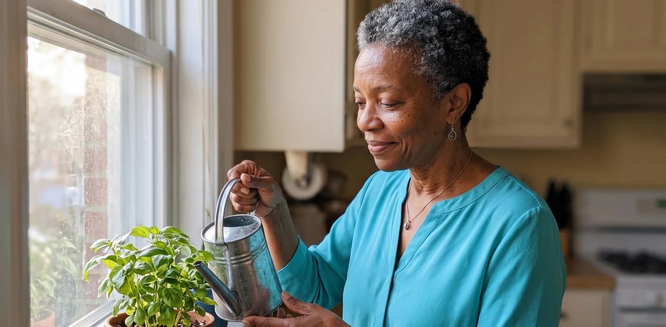 a woman in her fifties confident about a real retirement plan