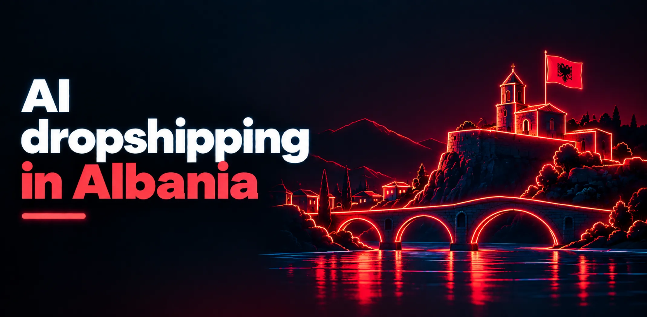 Featured image for an article about AI dropshipping in Albania