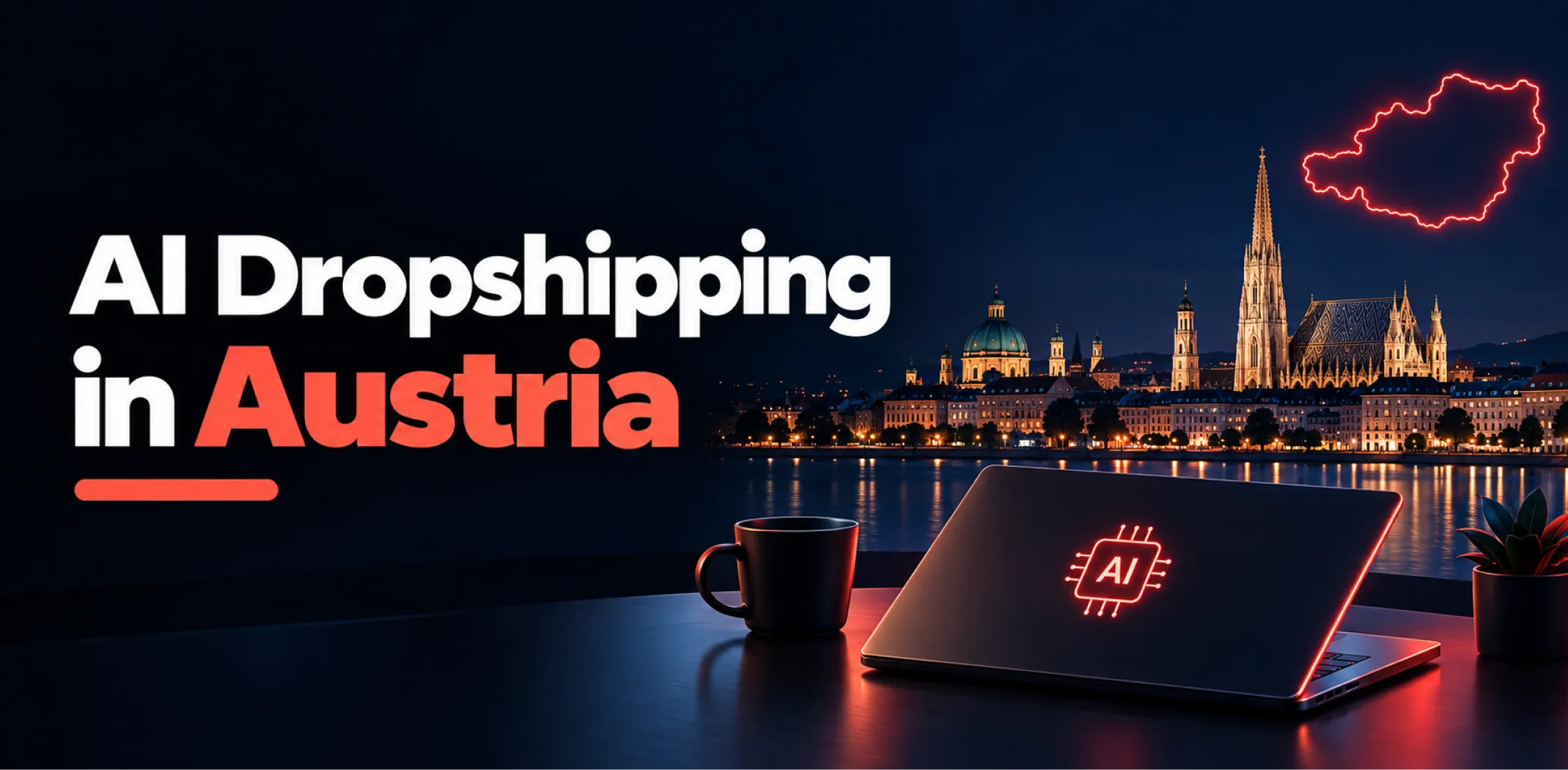 Featured image for an article about AI dropshipping in Austria