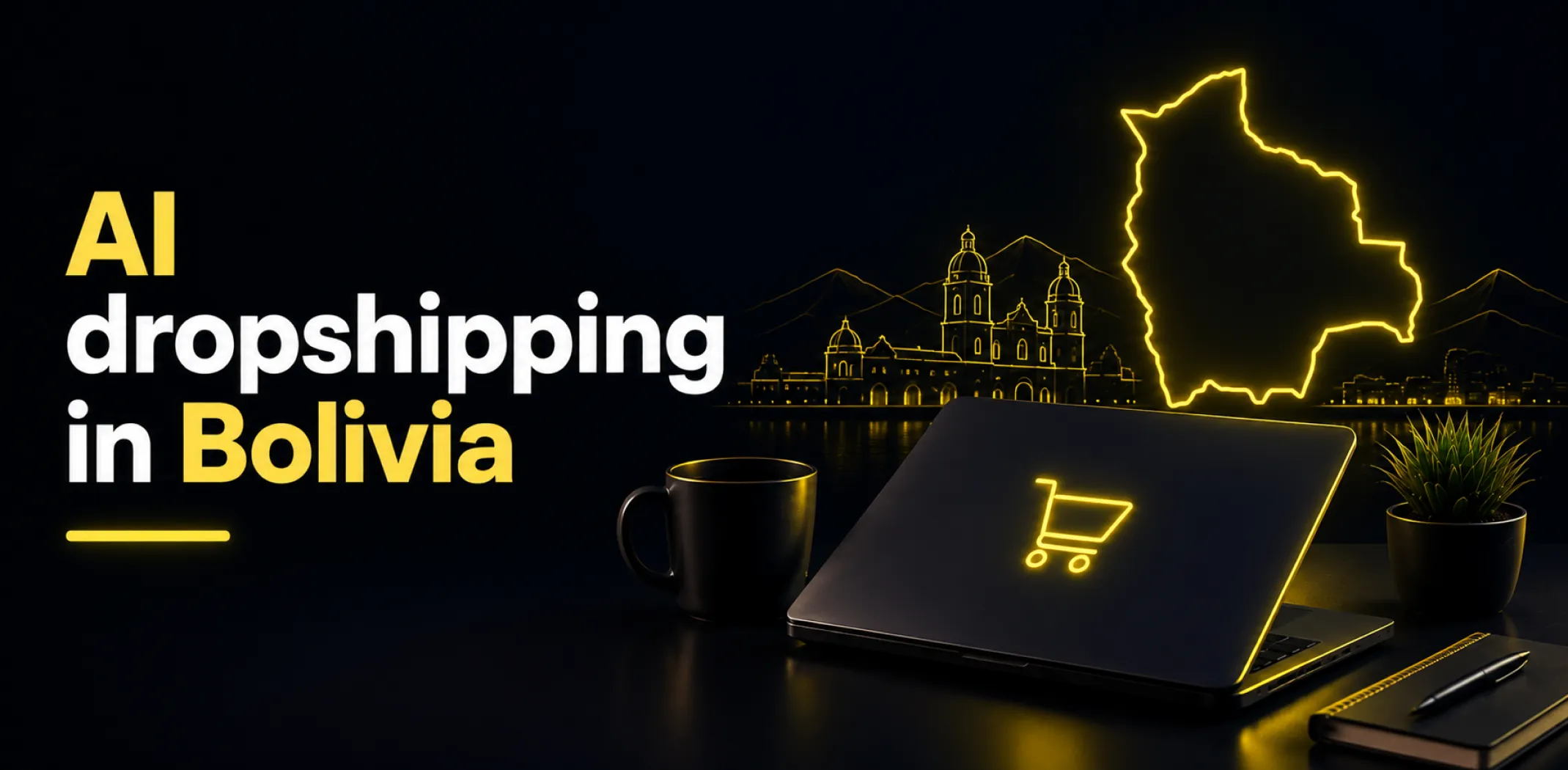 Featured image for an article about AI dropshipping in Bolivia