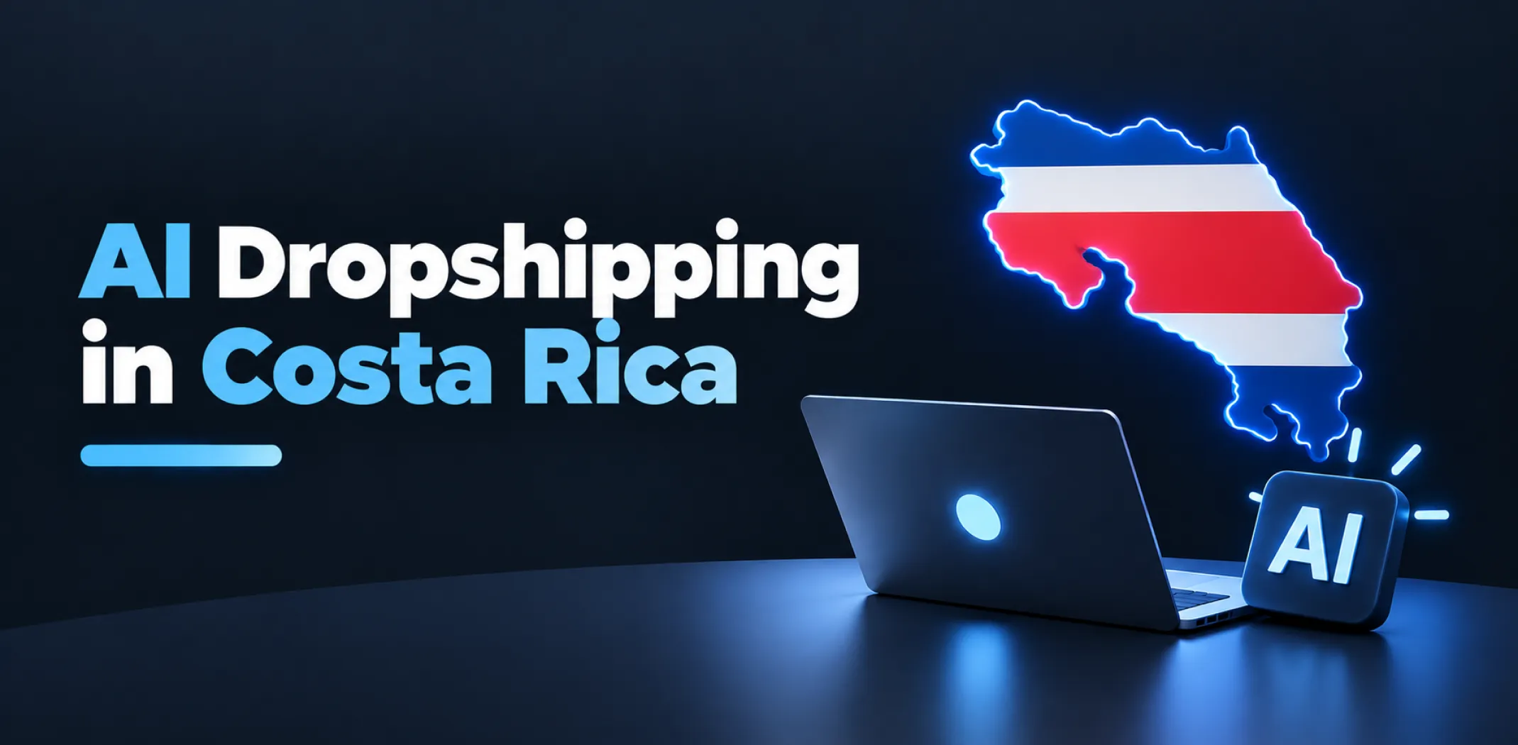 Featured image for an article about AI dropshipping in Costa Rica