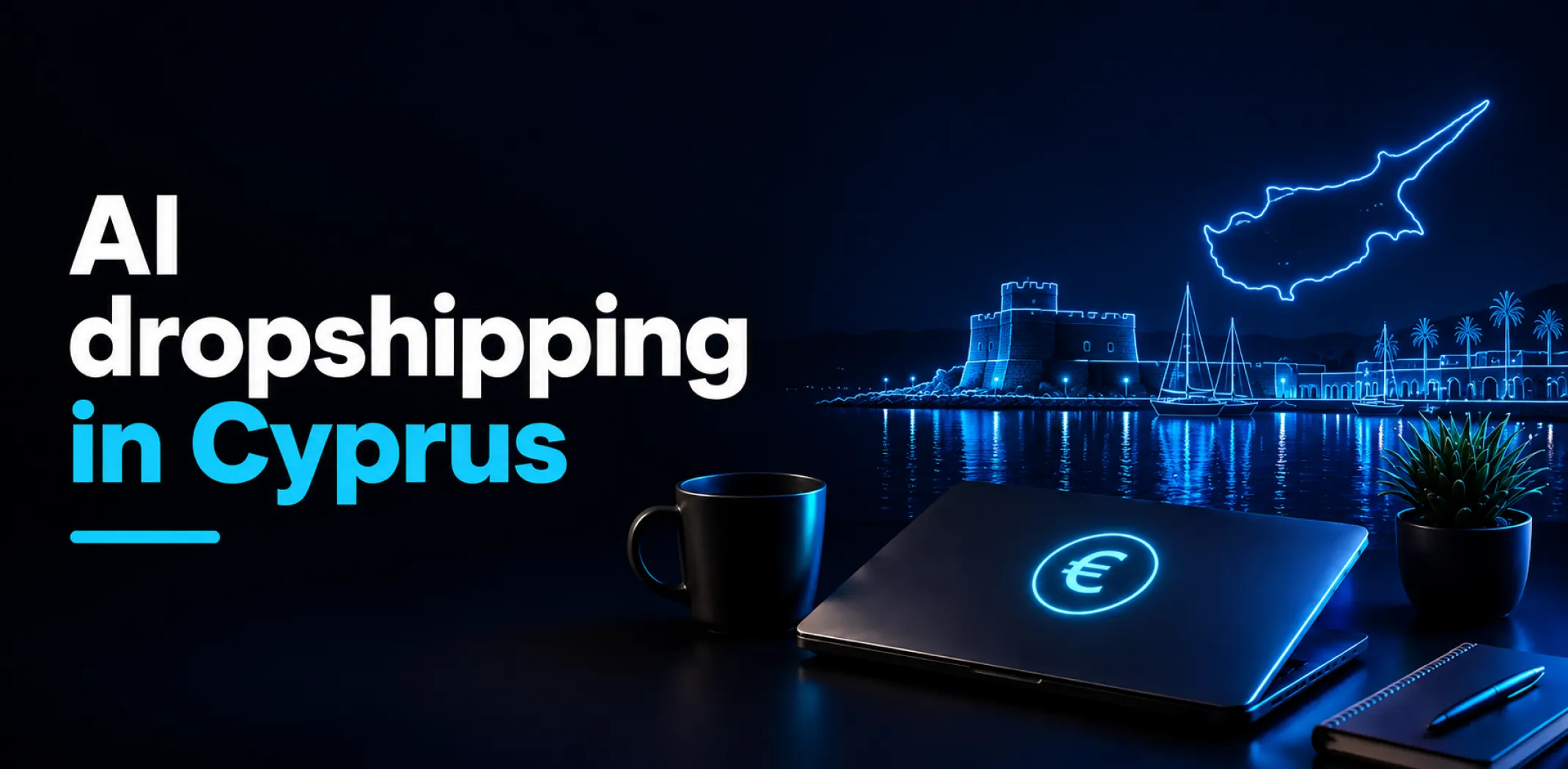 Featured image for an article about AI dropshipping in Cyprus