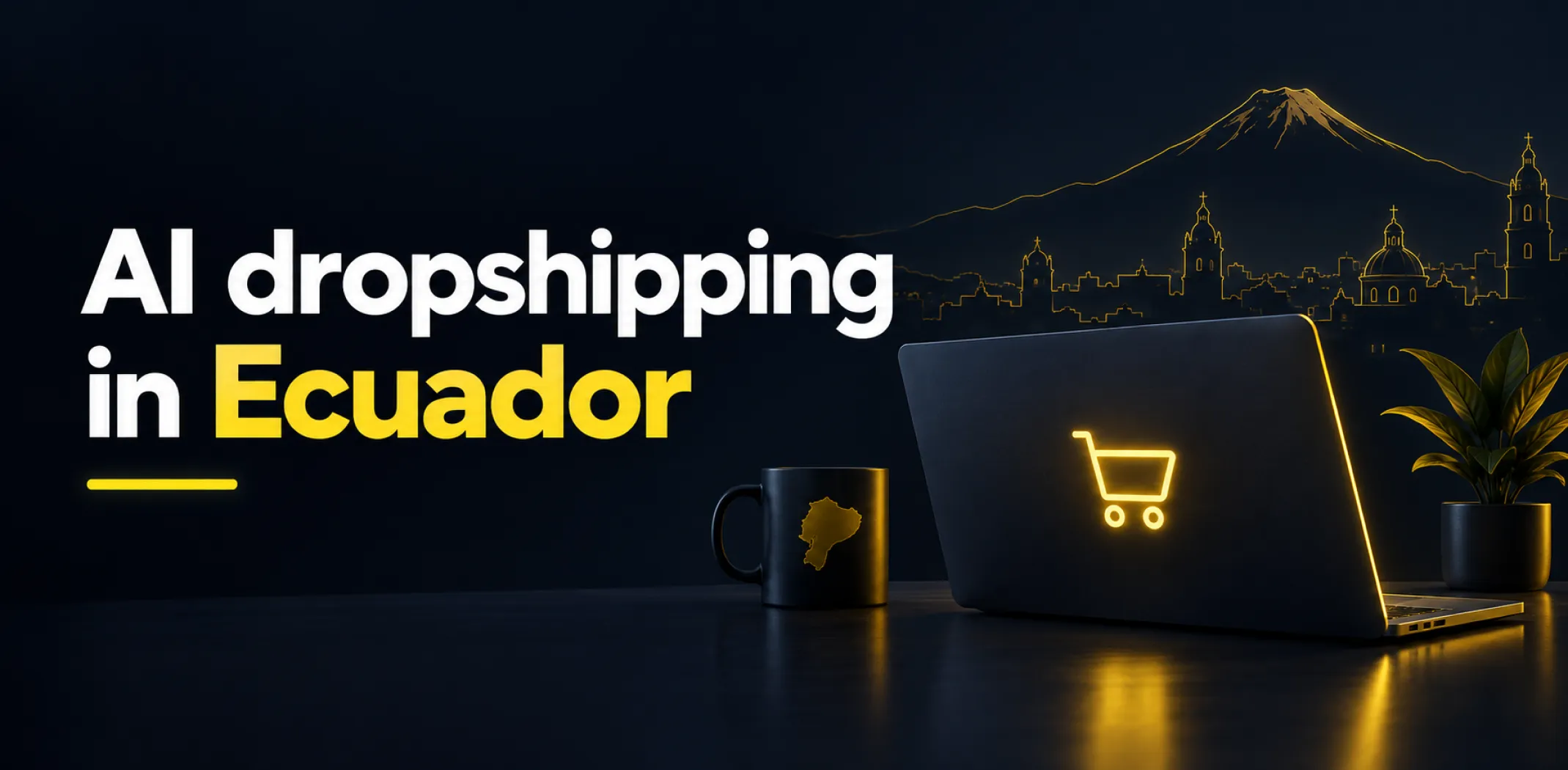 Featured image for an article about AI dropshipping in Ecuador
