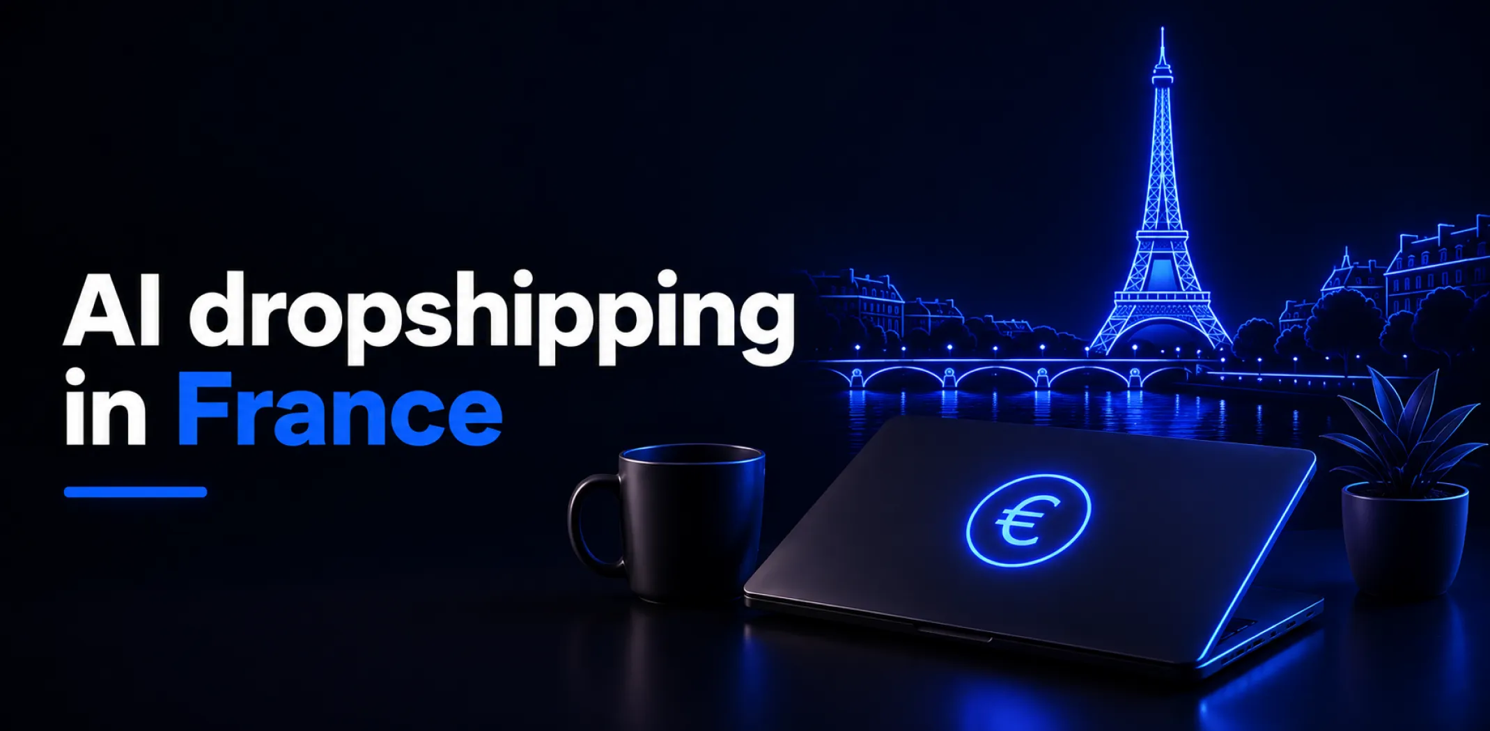 Featured image for an article about AI dropshipping in France