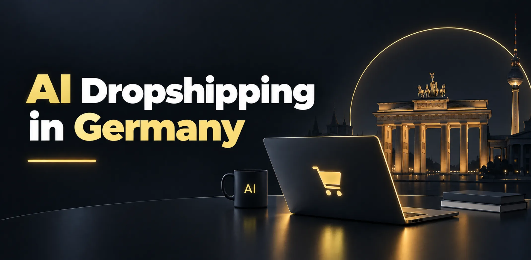 Featured image for an article about AI dropshipping in Germany