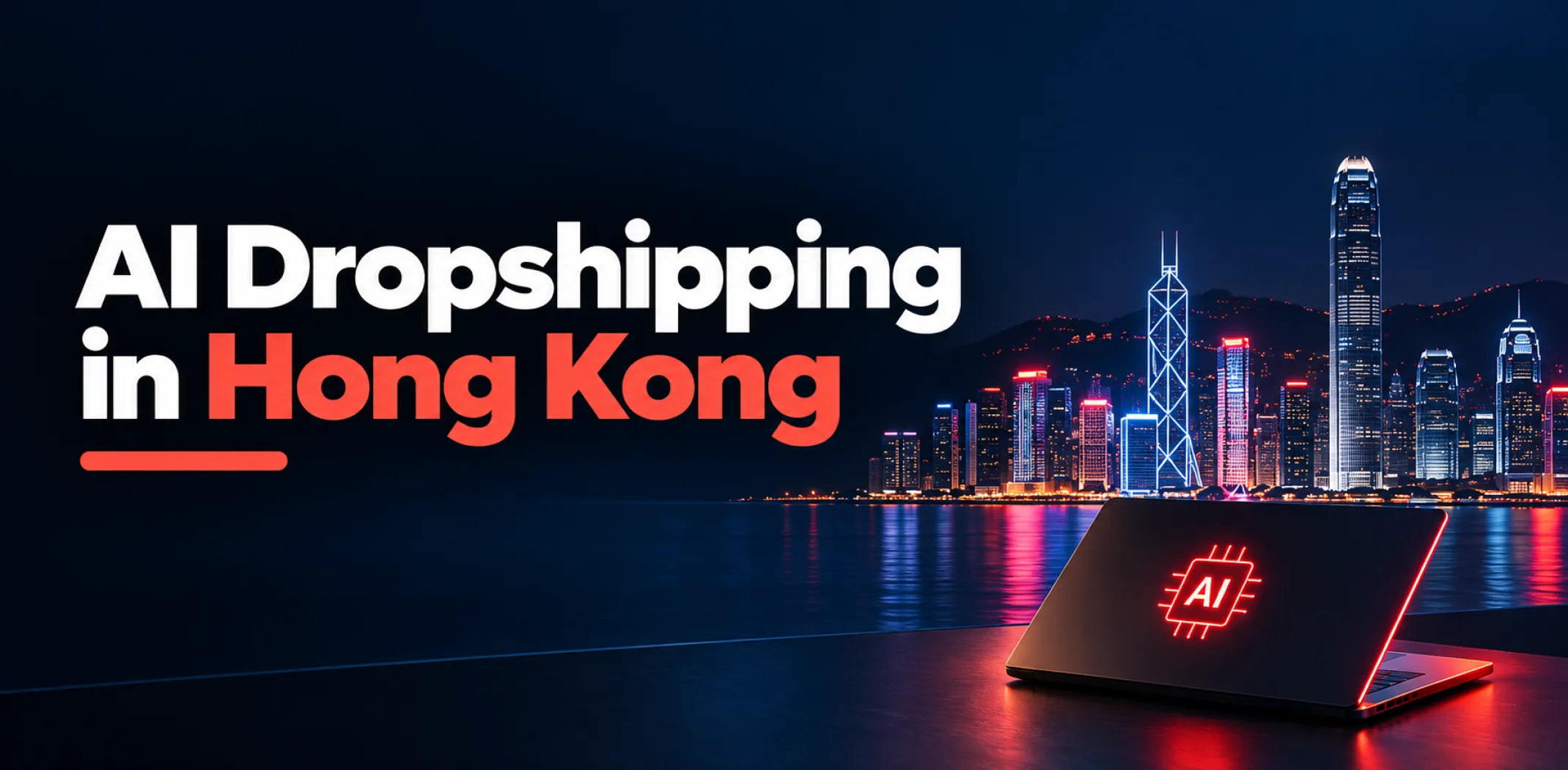 Featured image for an article about AI dropshipping in Hong Kong