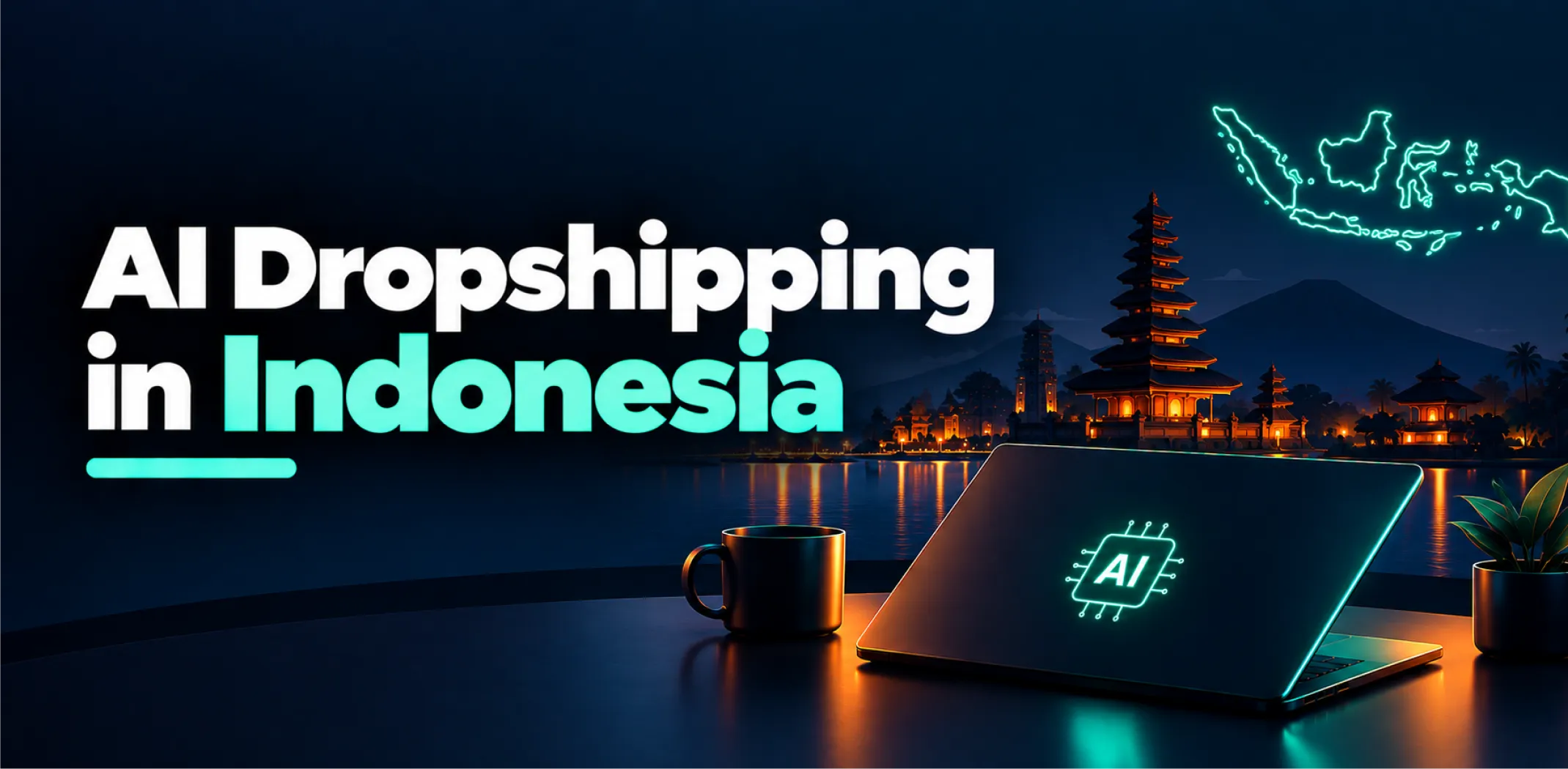 Featured image for an article about AI dropshipping in Indonesia