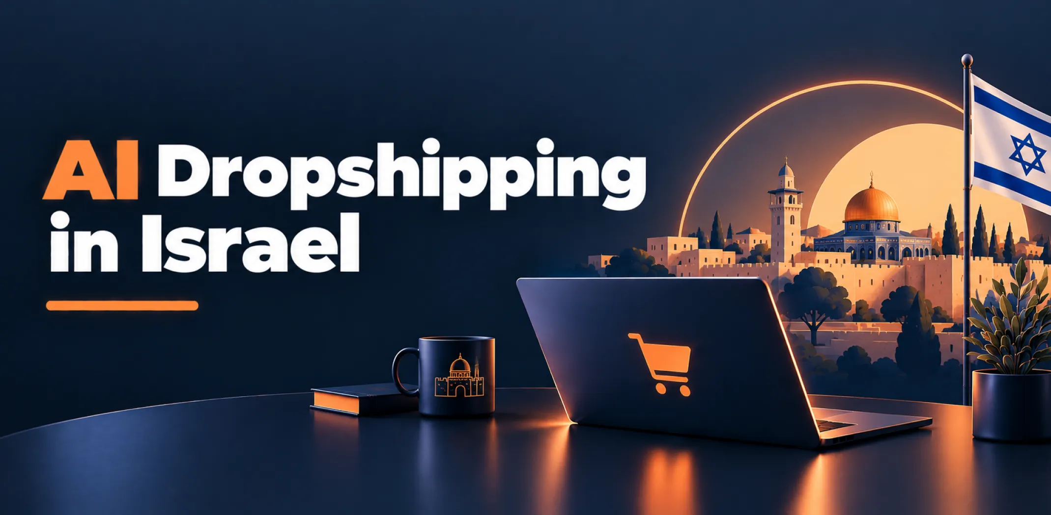 Featured image for an article about AI dropshipping in Israel