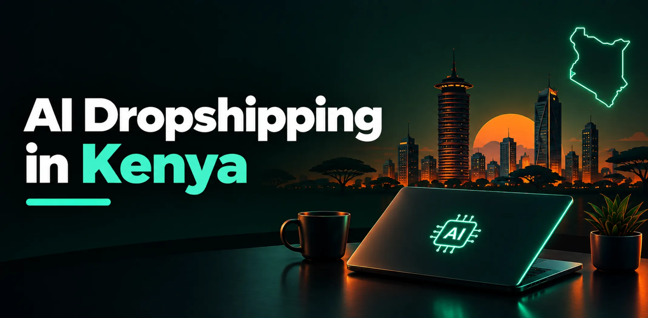 Featured image for an article about AI dropshipping in Kenya
