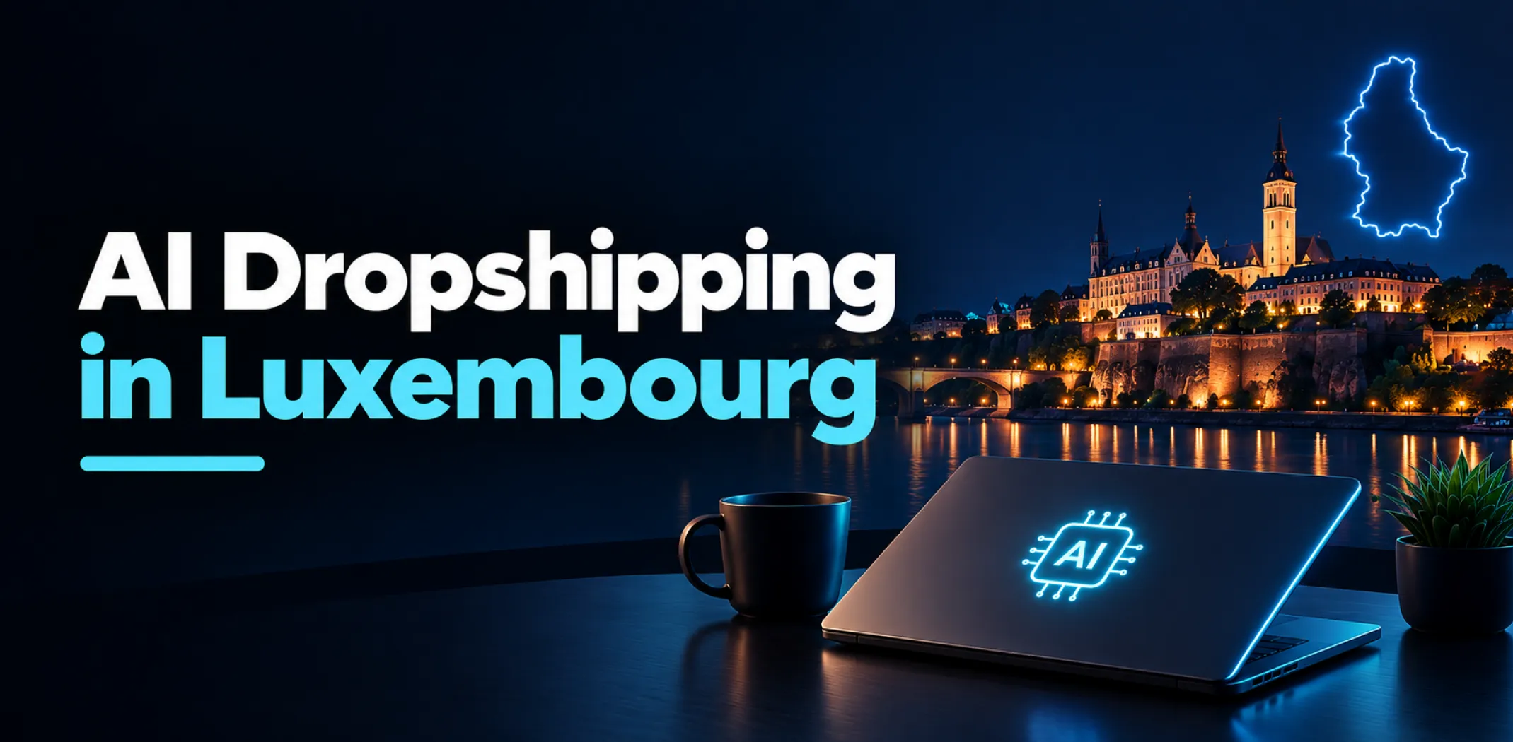 Featured image for an article about AI dropshipping in Luxembourg