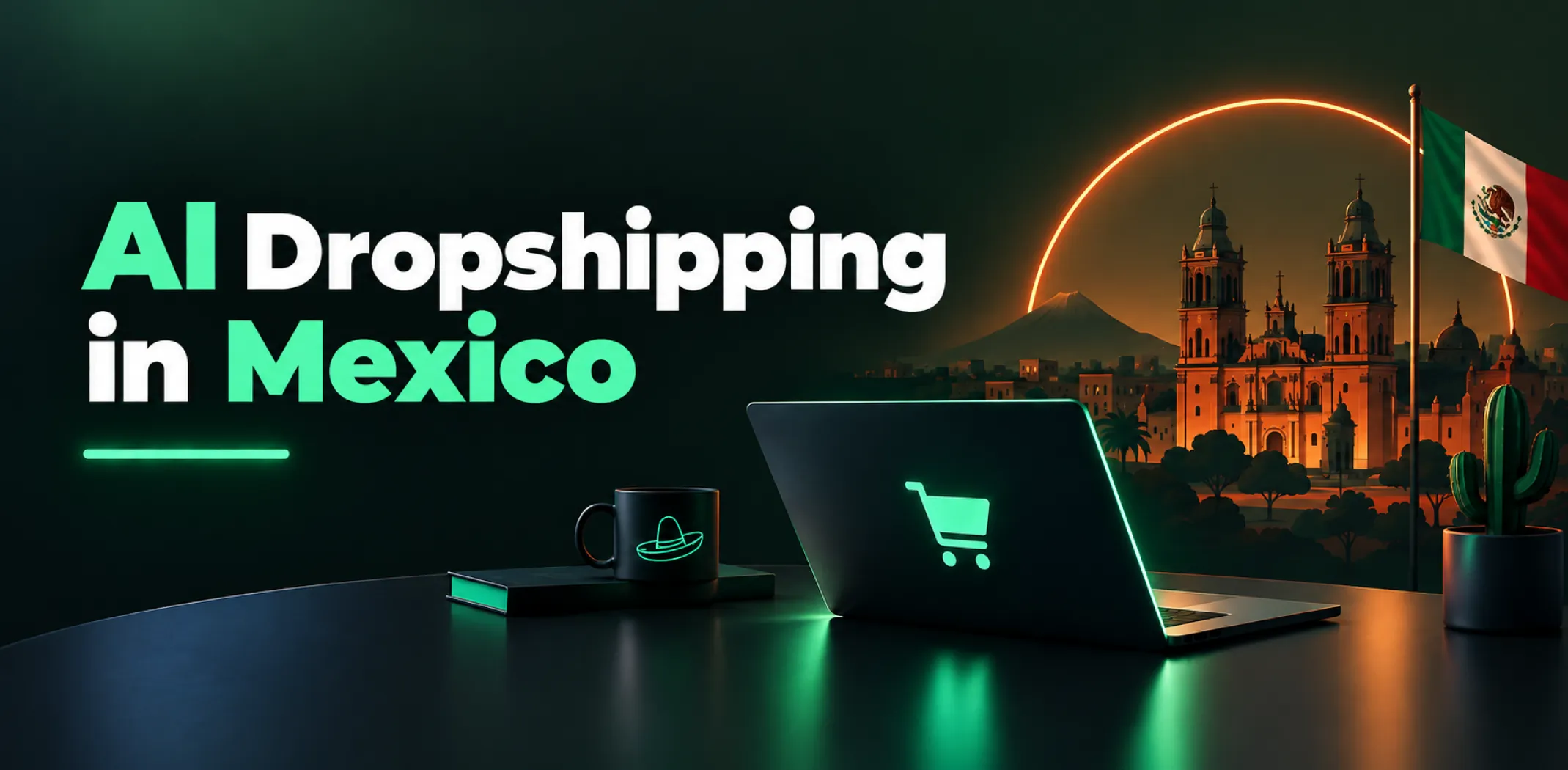Featured image for an article about AI dropshipping in Mexico