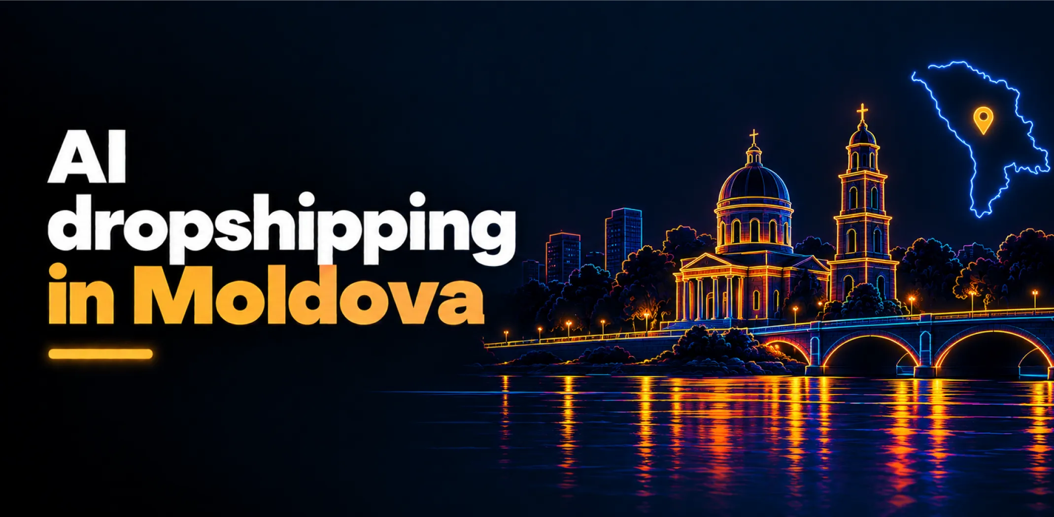 Featured image for an article about AI dropshipping in Moldova