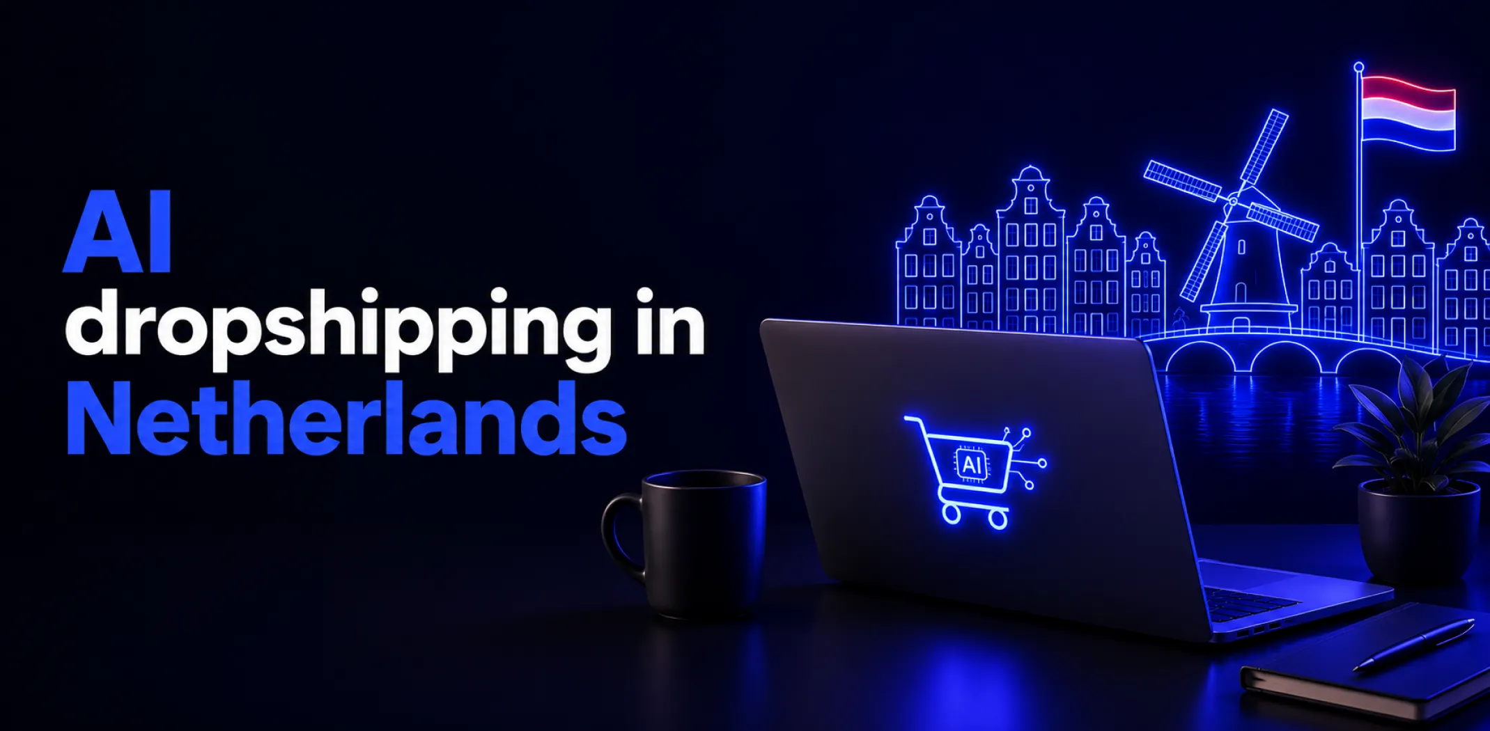 Featured image for an article about AI dropshpping in Netherlands