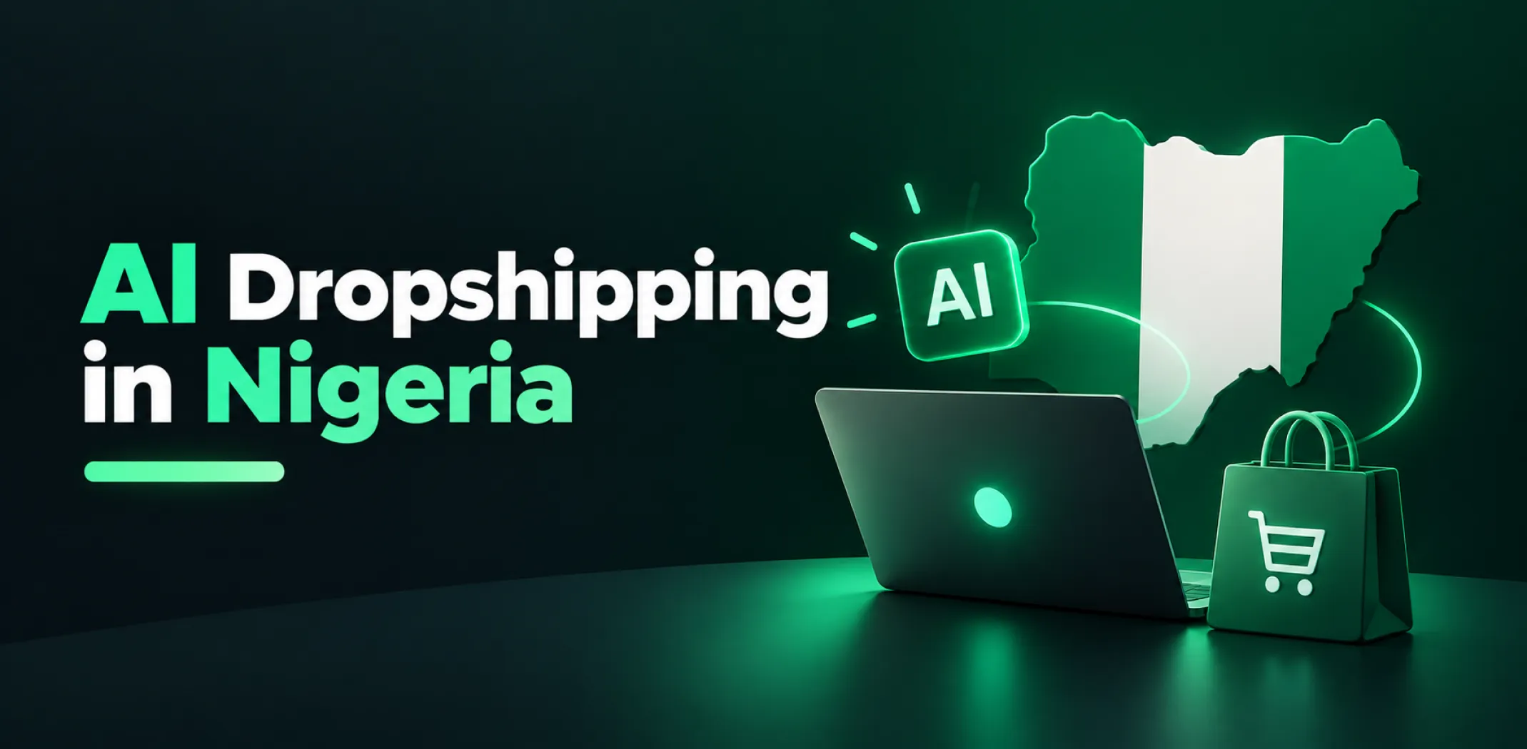Featured image for an article about AI dropshipping in Nigeria